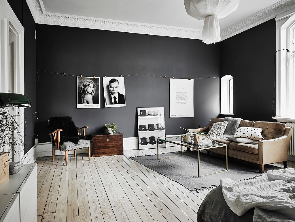 This Small Dark Walled Studio Apartment Is Proof That Rules Are Made To Be Broken Apartment Therapy