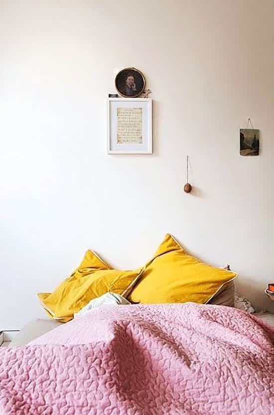 Cool Color Combo Mustard Pink Apartment Therapy
