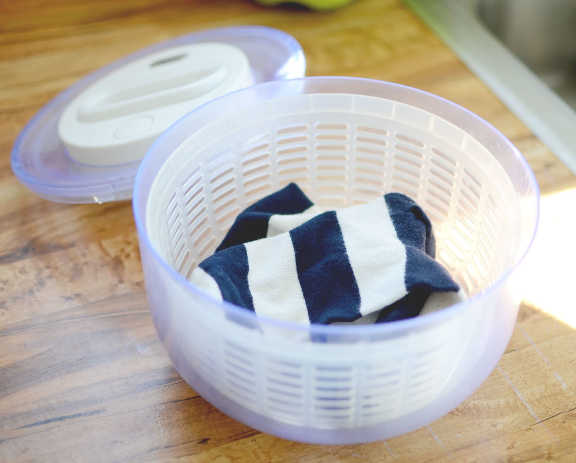 Quick Tip: Use a Salad Spinner For Quickly Drying Small Clothing Items