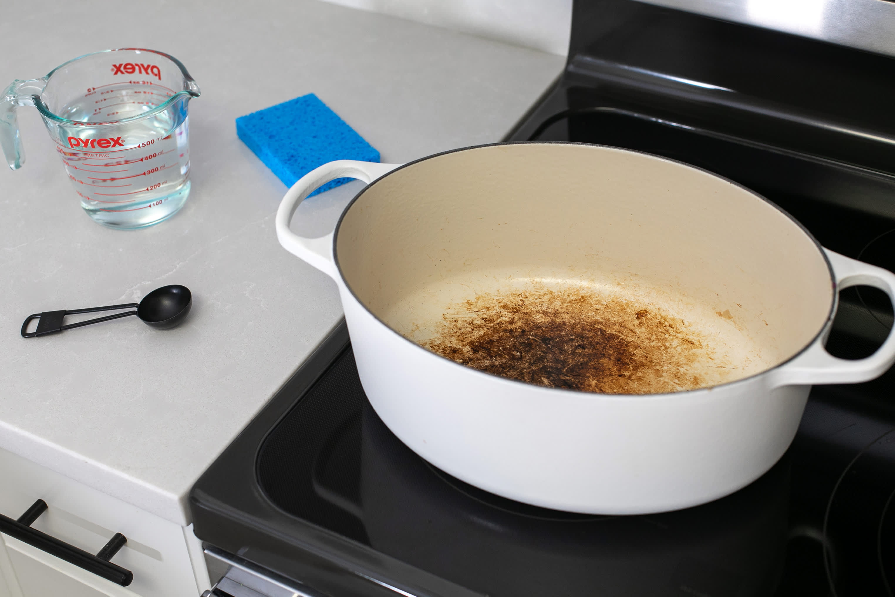 How To Clean Burnt Stains Off Enameled Dutch Oven  Kitchn