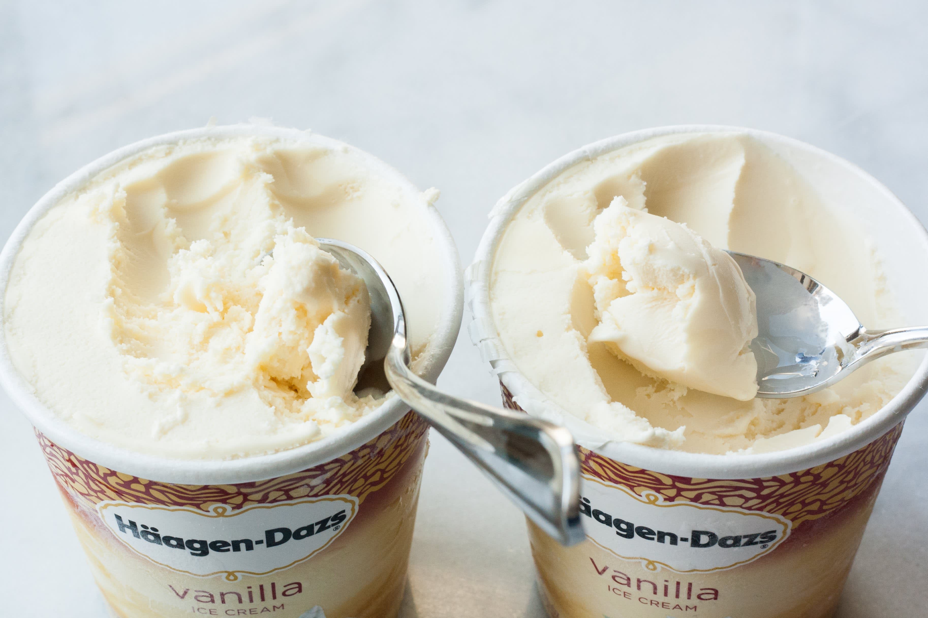 Storing ice cream in a Ziploc supposedly prevents freezer burn so we tested  it out