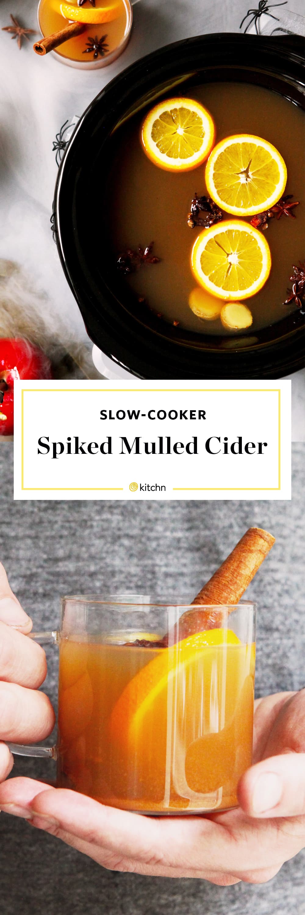 Slow Cooker Mulled, Spiced, & Spiked Apple Cider