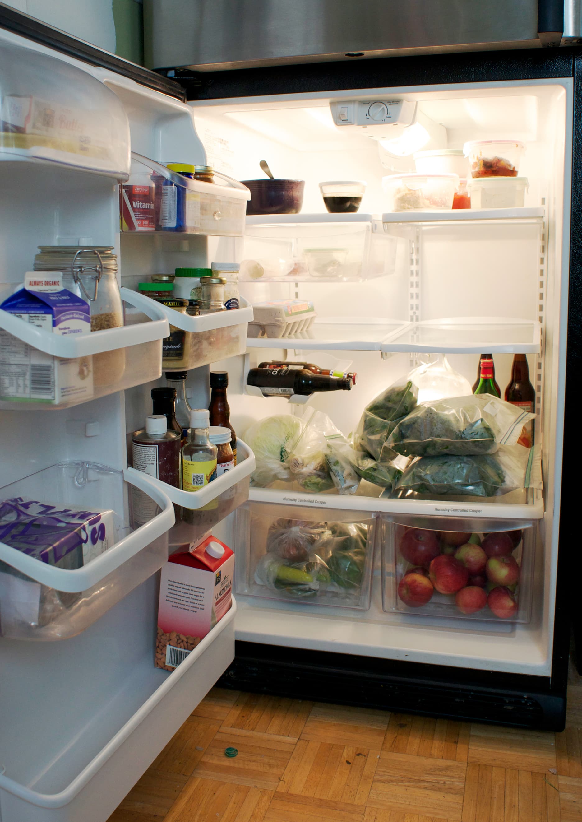 Organize Your Crowded Thanksgiving Fridge With Temporary Cardboard Shelves