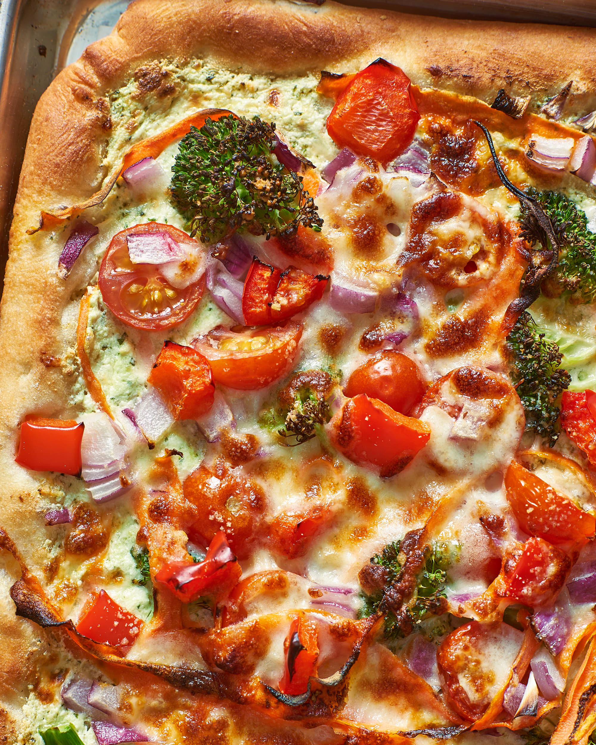 Sheet Pan Veggie Supreme Pizza Recipe