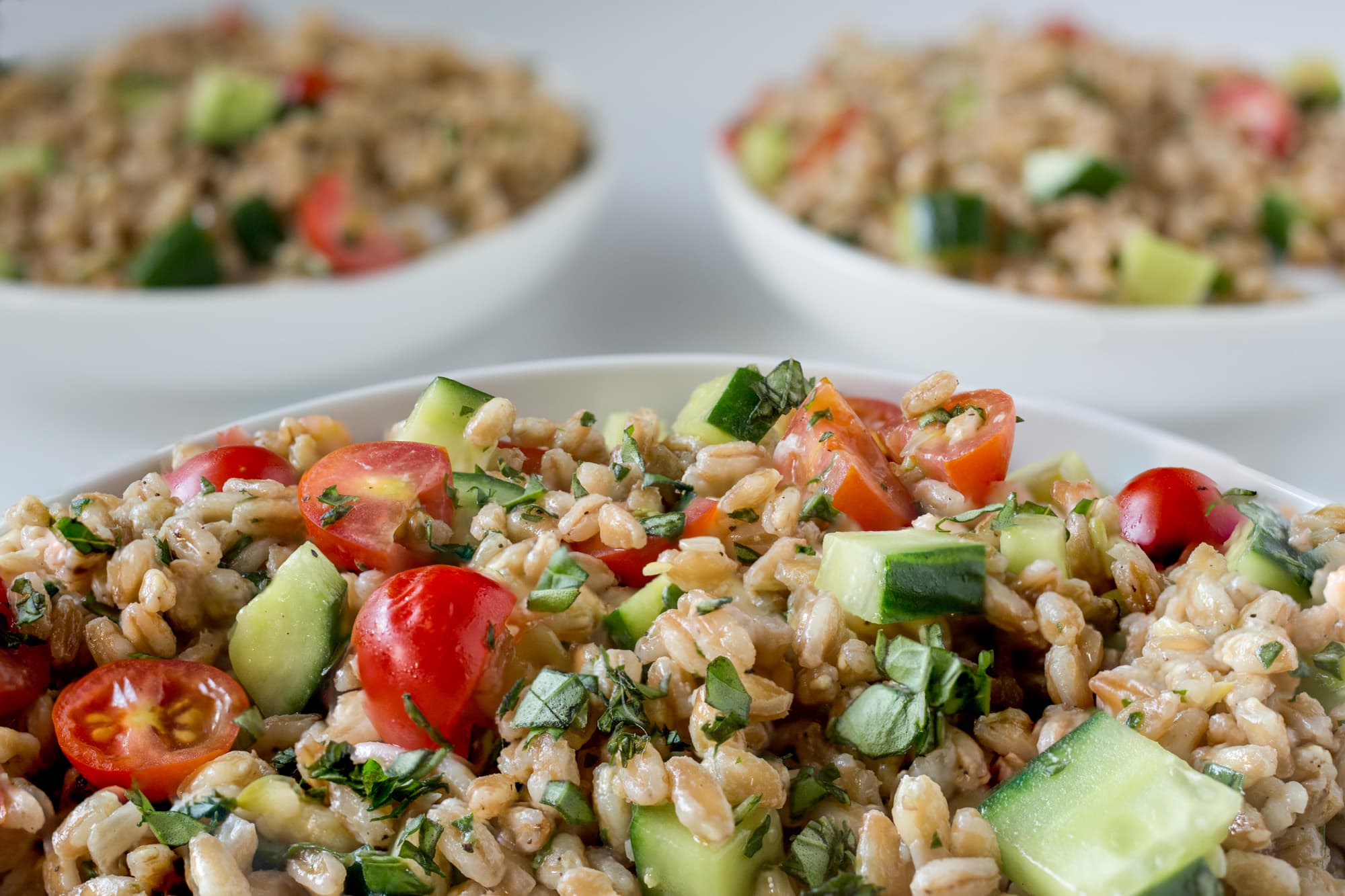 Summer farro salad - Lazy Cat Kitchen