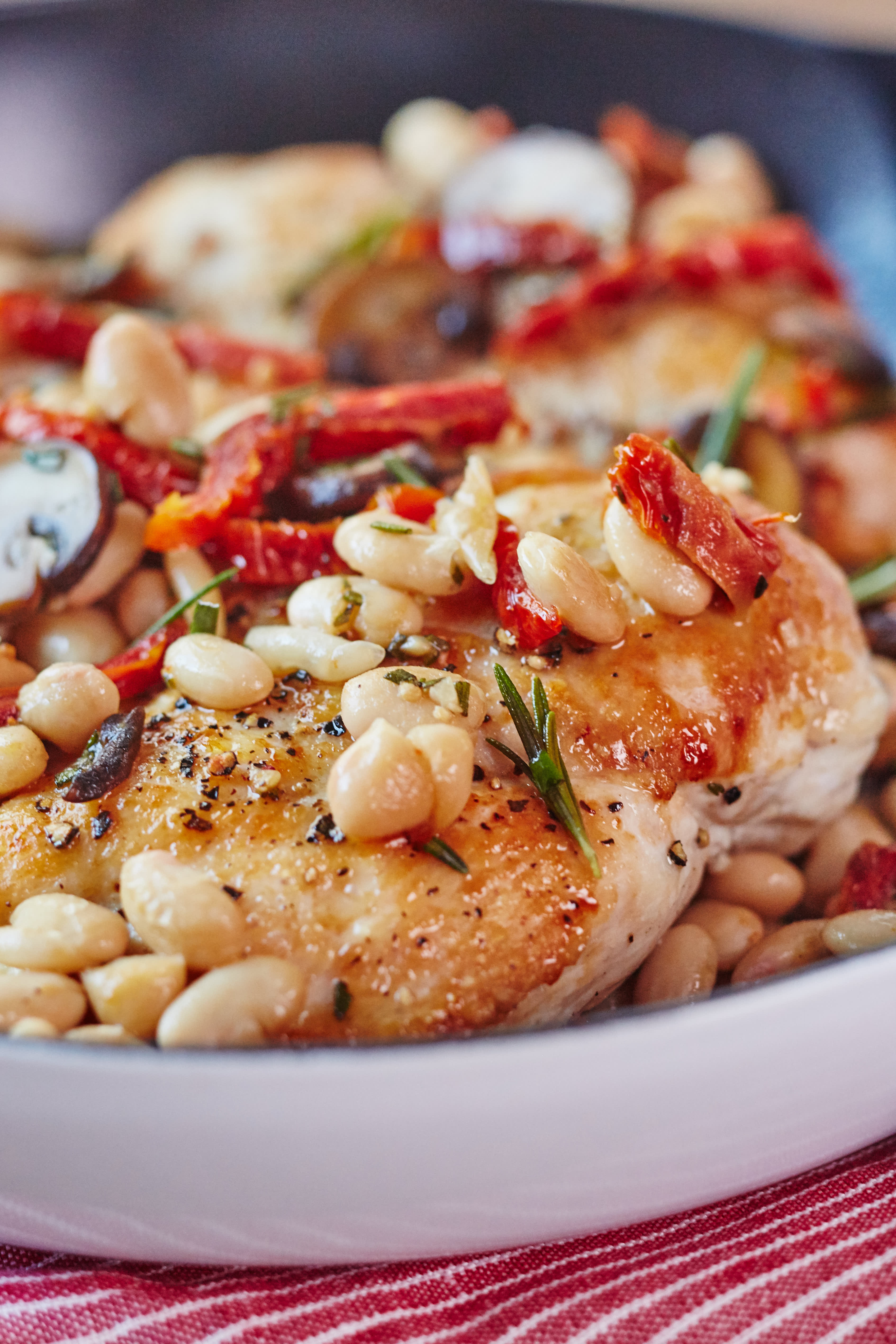 Instant Pot Freezer Meal: Tuscan Chicken with White Beans and Mushrooms