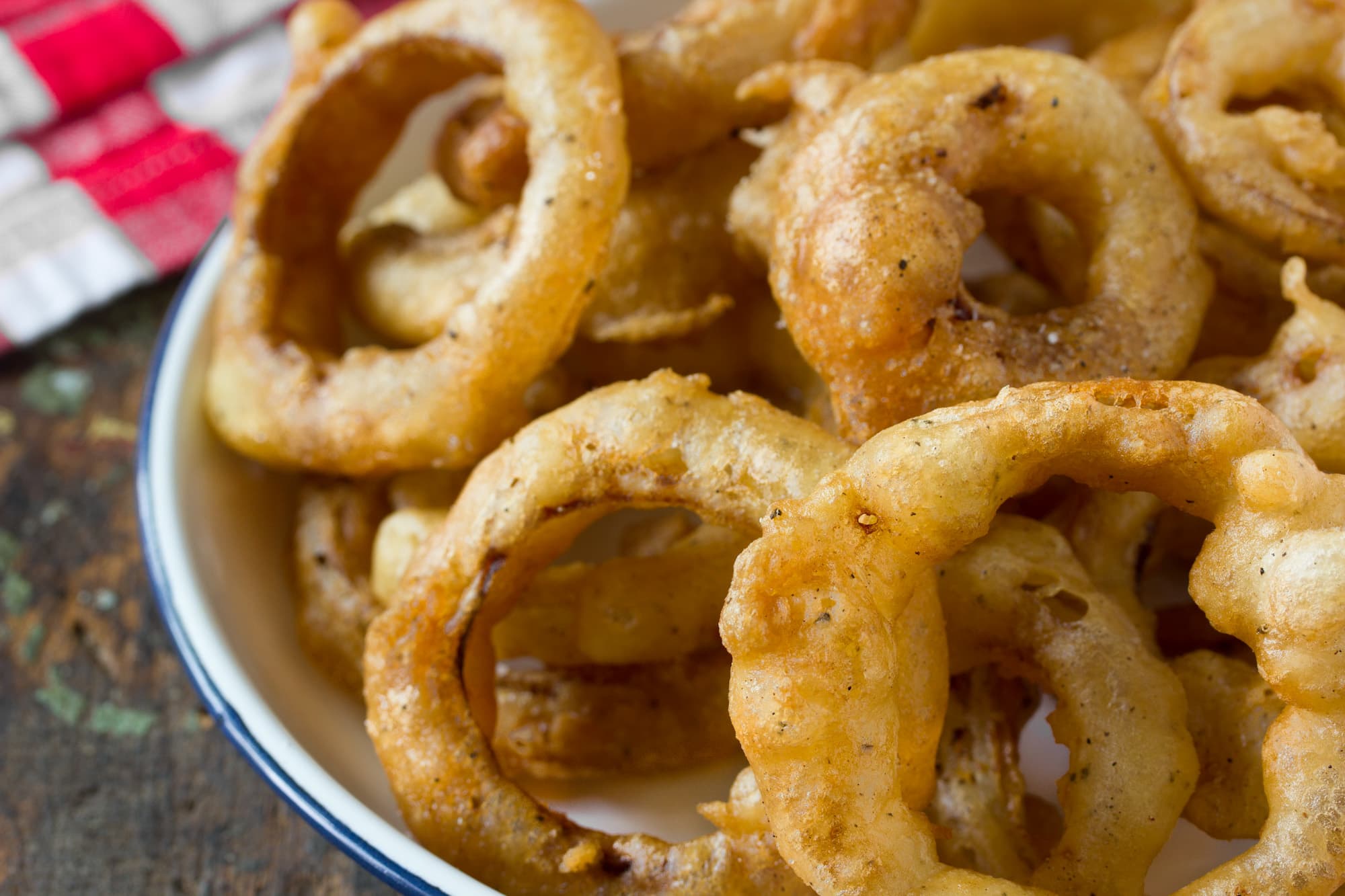 Light, Crispy & Delicious Shoestring Onion Rings with Buttermilk Dipping  Sauce | She's Got Flavor