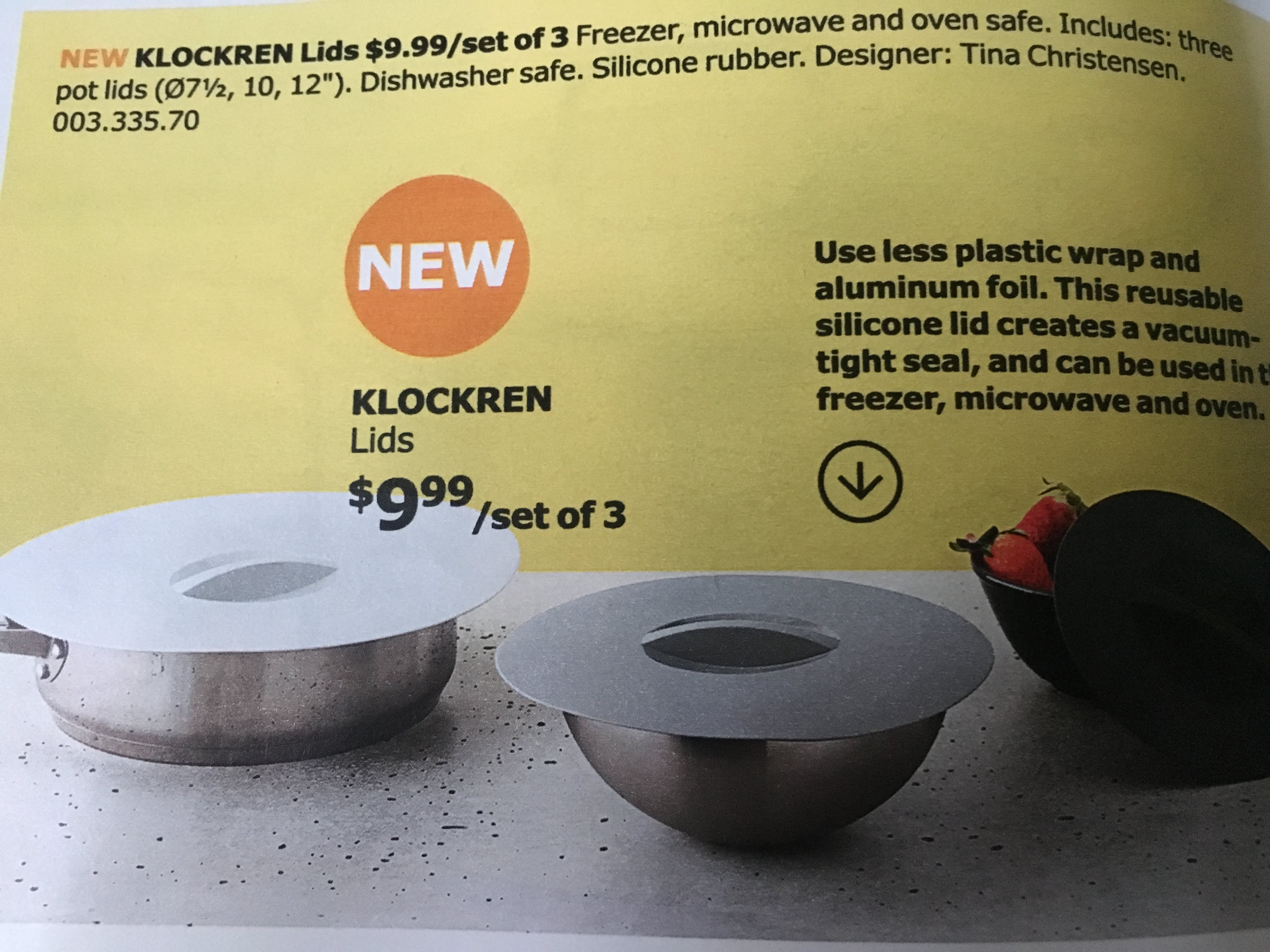 KLOCKREN Lid for pan, glass, 13 - IKEA