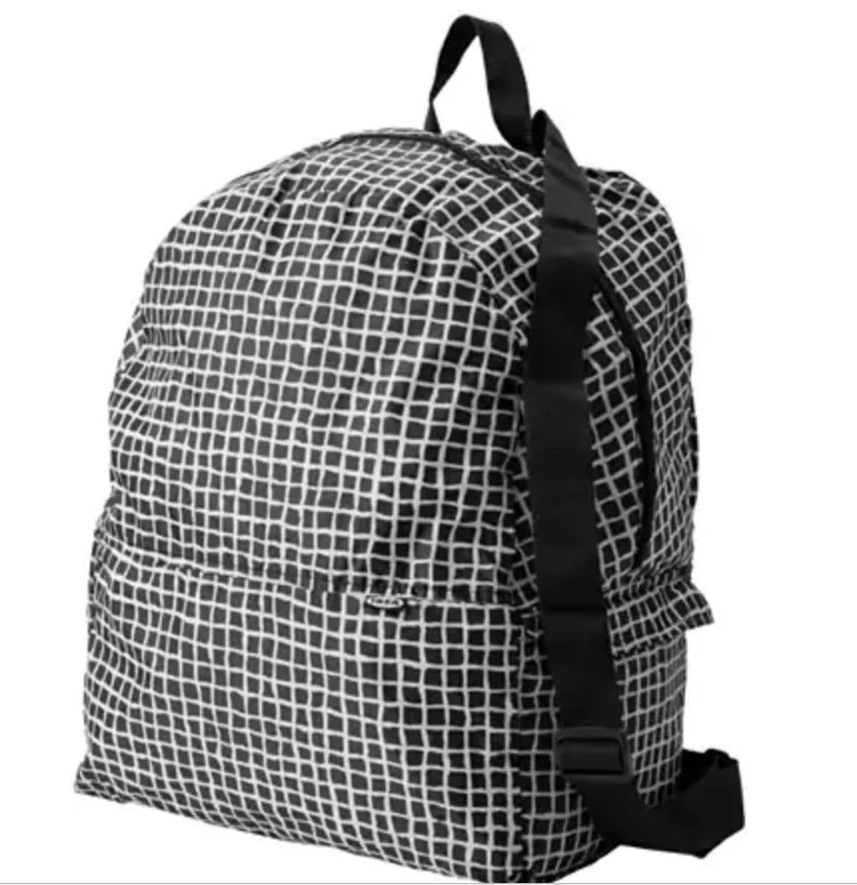 Backpack Folding bag School Grocery Light Weight Foldable IKEA KNALLA NEW 