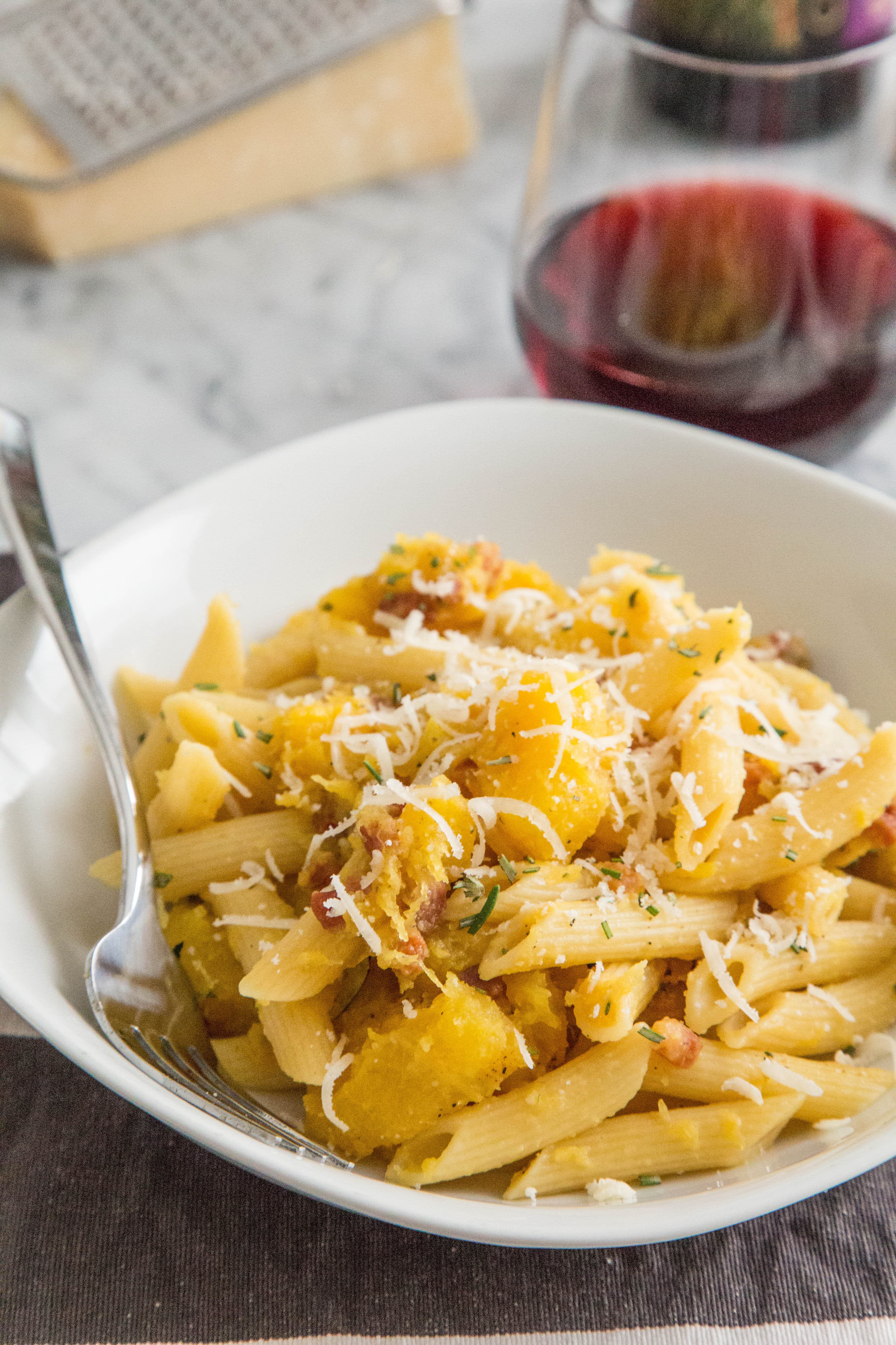 Recipe Penne With Acorn Squash And Pancetta Kitchn