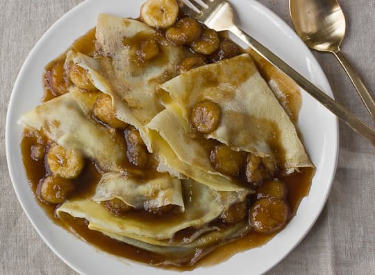 Banana Foster Crepes - Skinnytaste