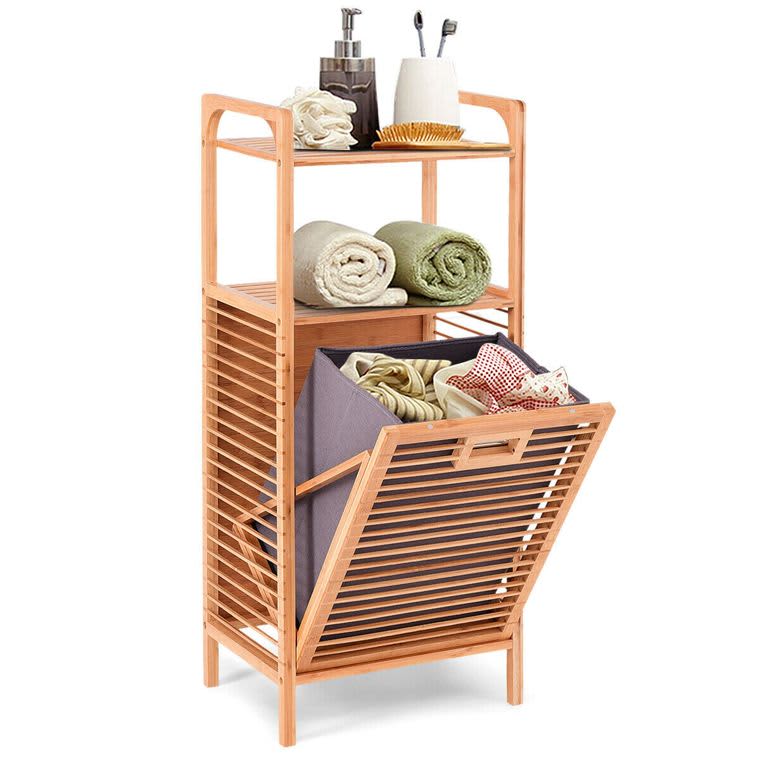 Featured image of post Corner Laundry Hamper Cabinet - Well, a linen cabinet with hamper can actually help you with this.