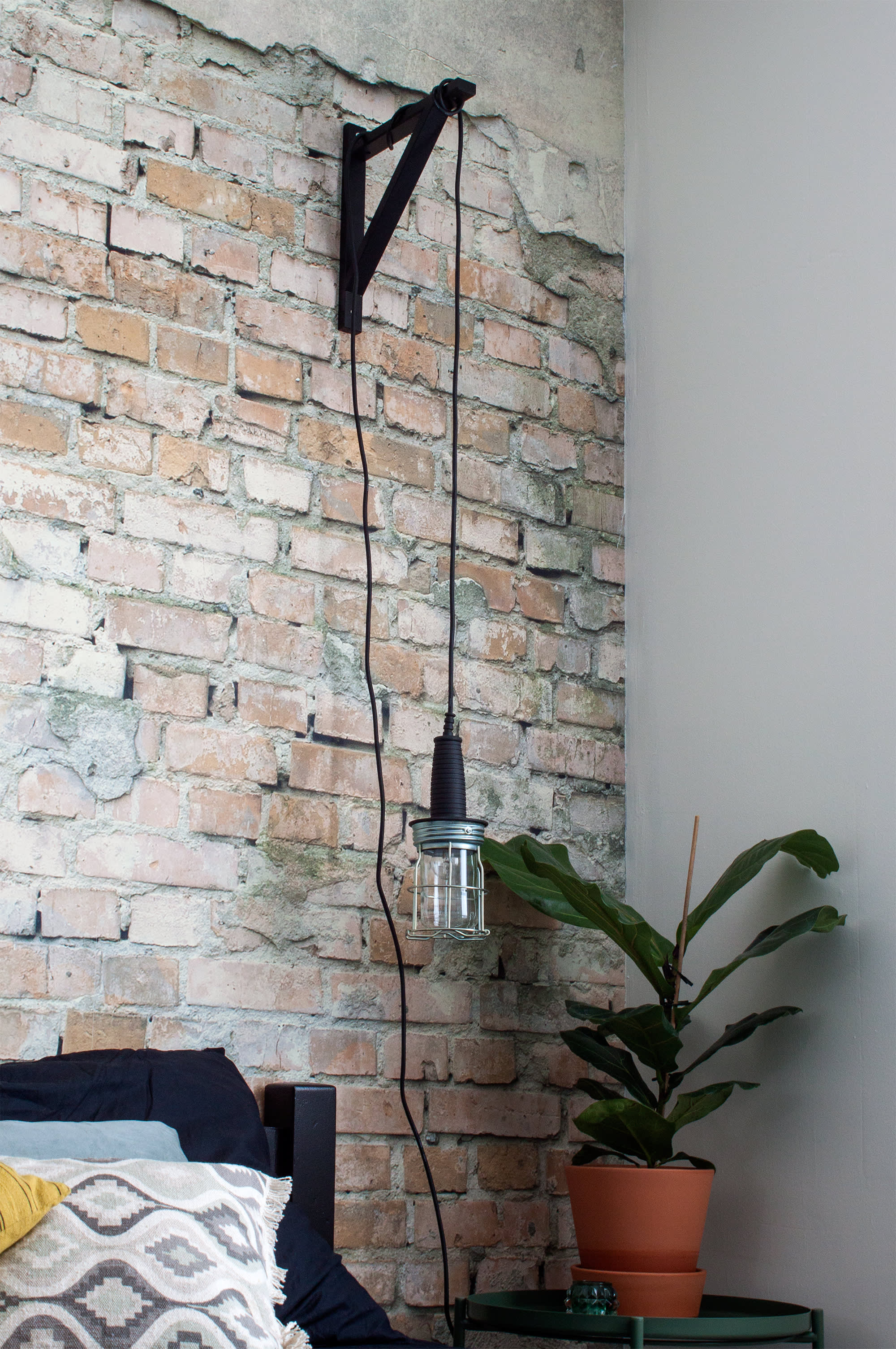 brick wallpaper apartment
