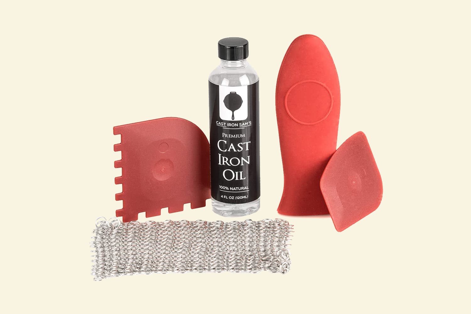 CARON & DOUCET - Cast Iron Cleaning & Conditioning Set: Seasoning Oil &  Cleaning Soap | 100% Plant-Based & Best for Cleaning Care, Washing,  Restoring