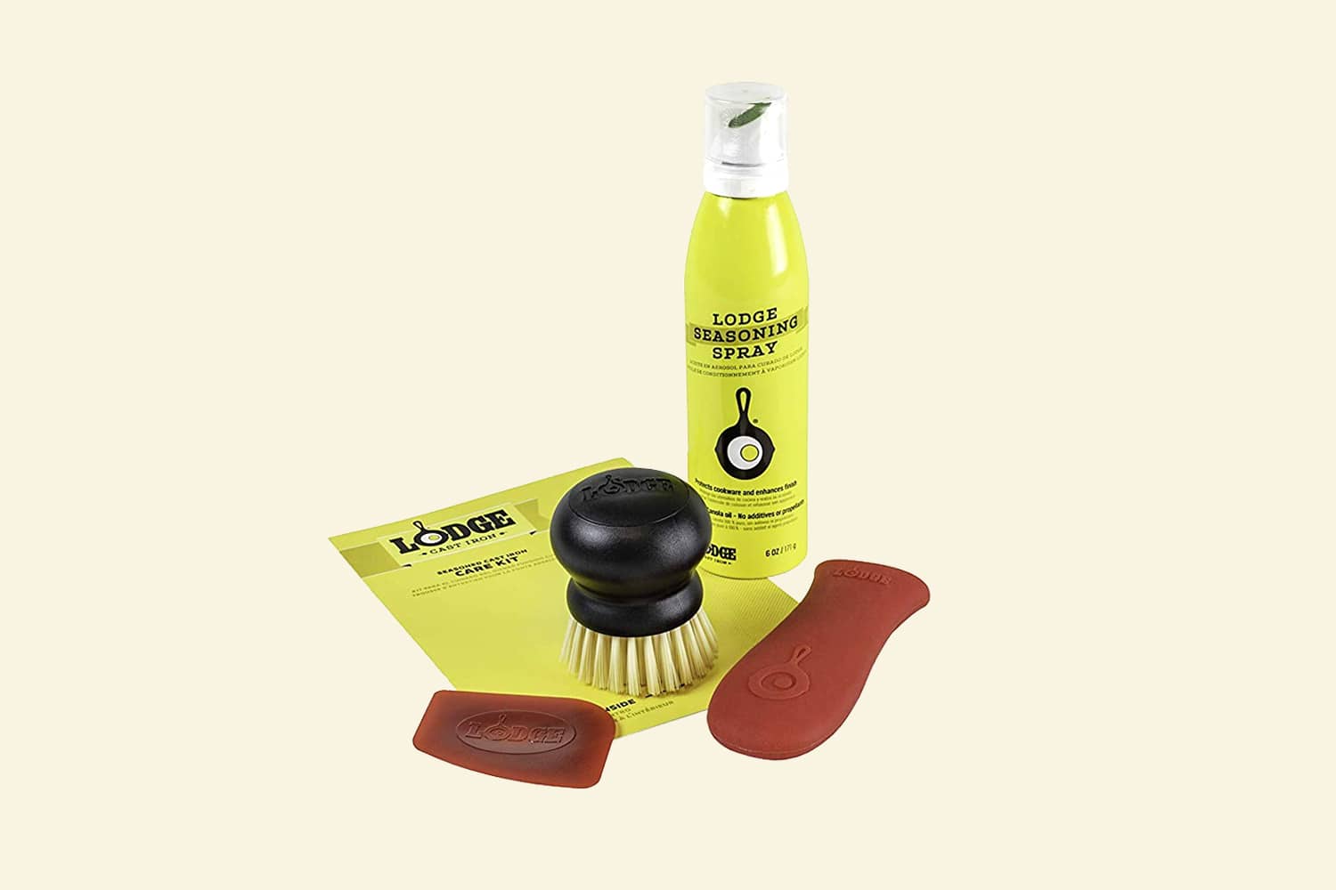  Cast Iron Cleaning Accessories Kit: Natural Wood Cast Iron  Scrubber, Skillet Handle Cover, Pan and Grill Scraper Kit With Gentle But  Tough Cast Iron Scrub Brush – Keep Your Cast Iron