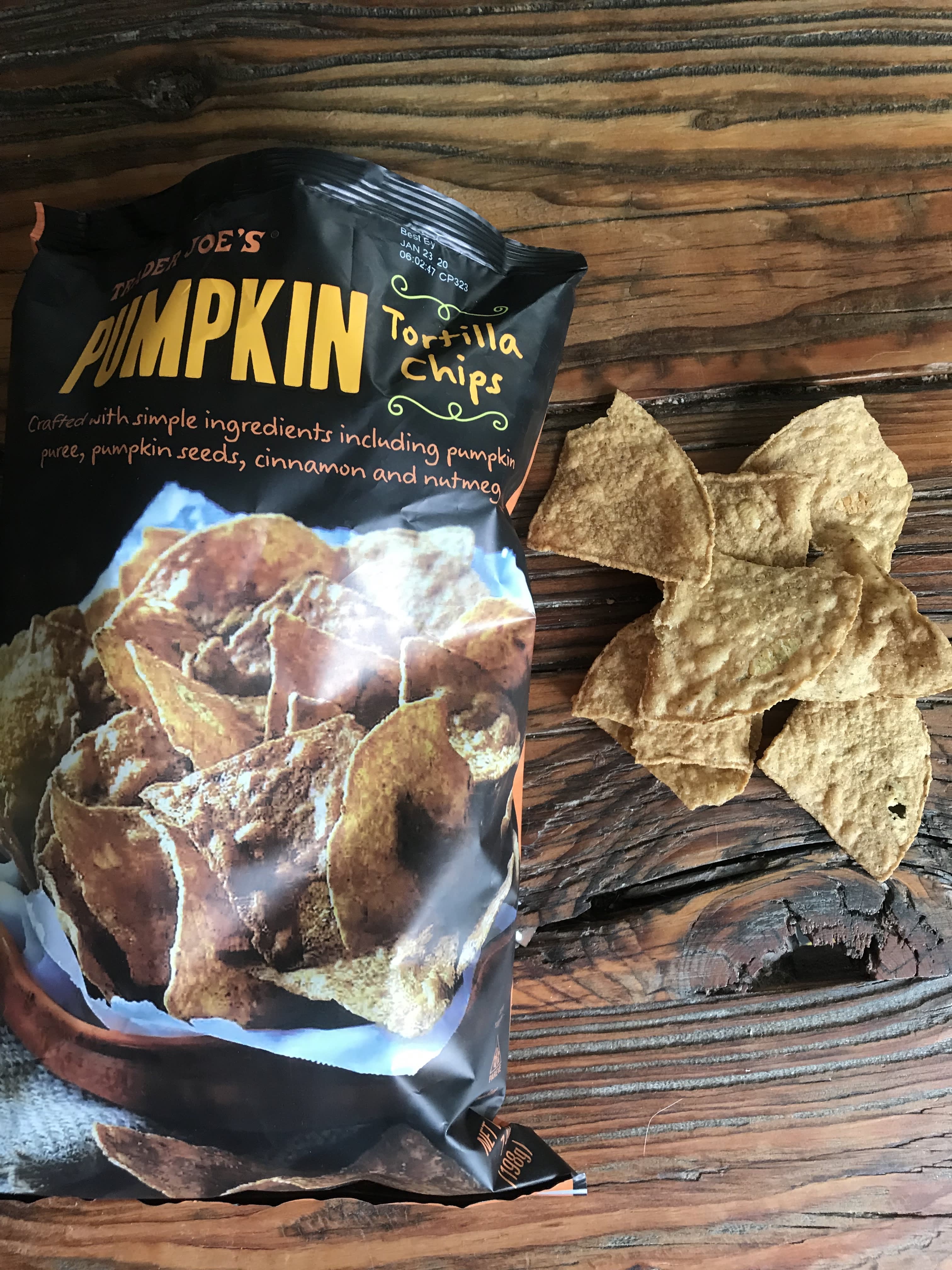 pumpkin tortilla chips
