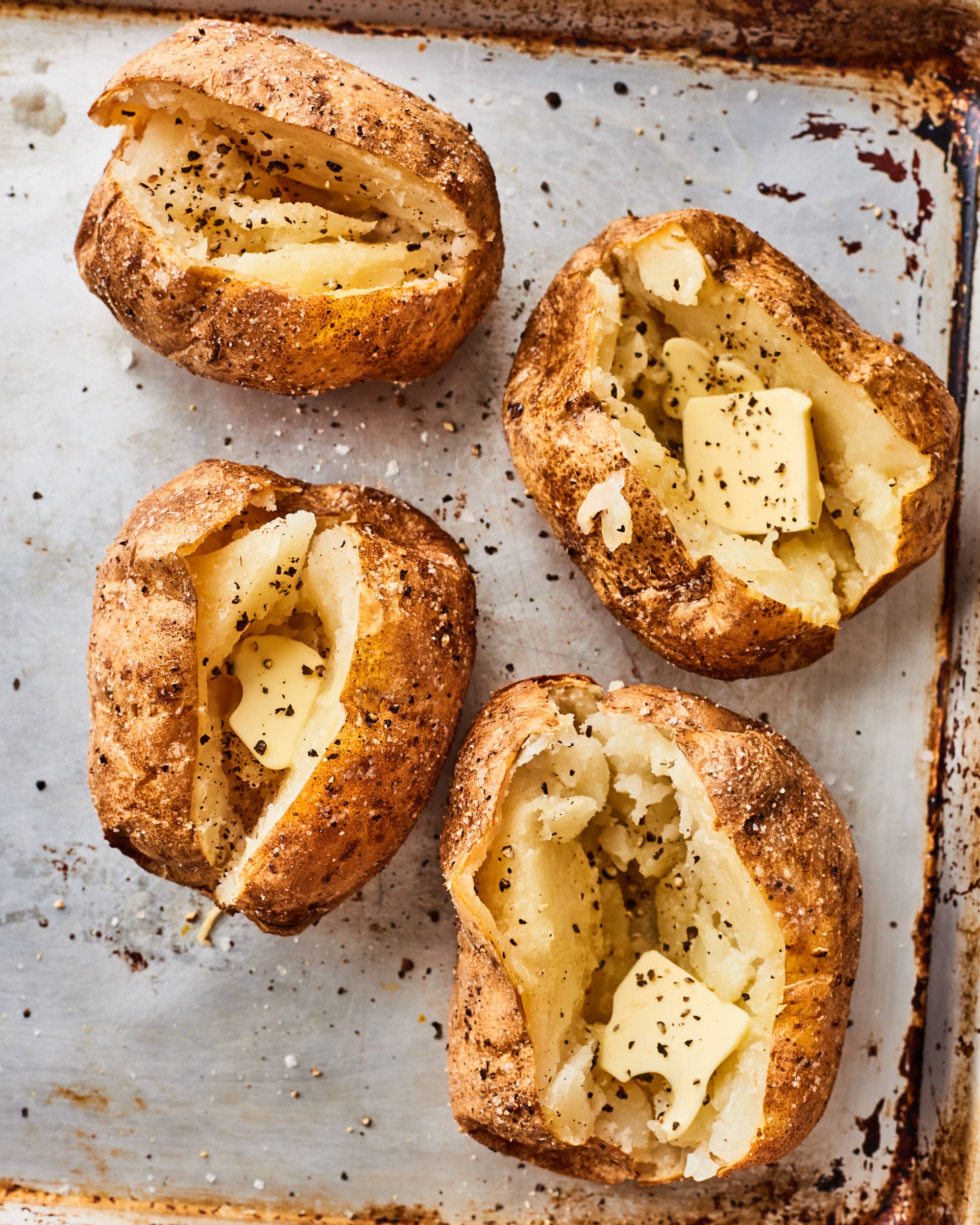 Jacket Potato Recipe How To Make Baked Potatoes Fluffy Crisp Kitchn