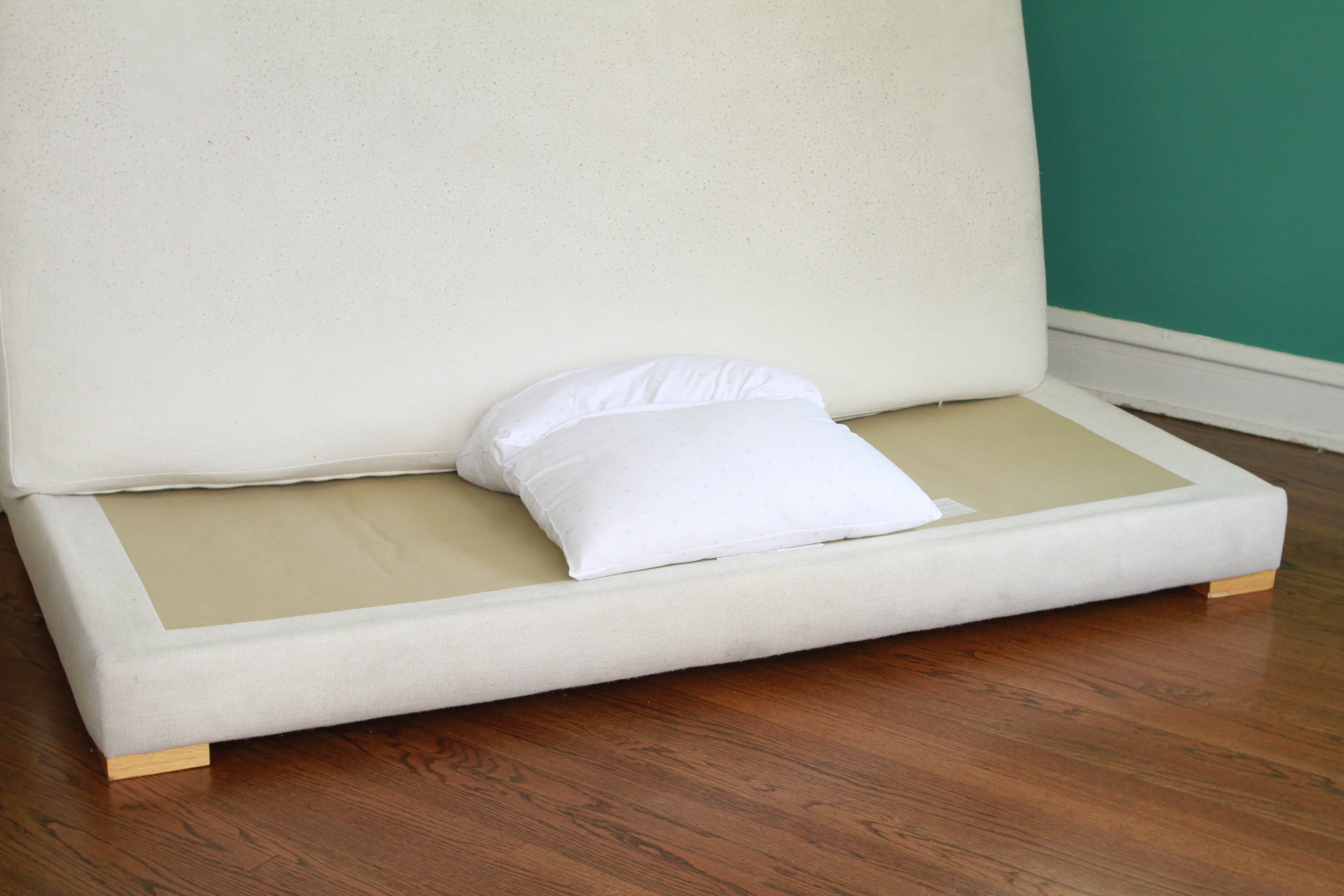 Before And After How To Clean And Fix A Saggy Bench Seat Sofa