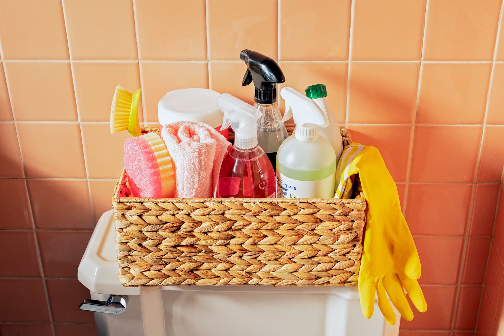 Cleaning Essentials, Towels, Trash Cans, Brooms