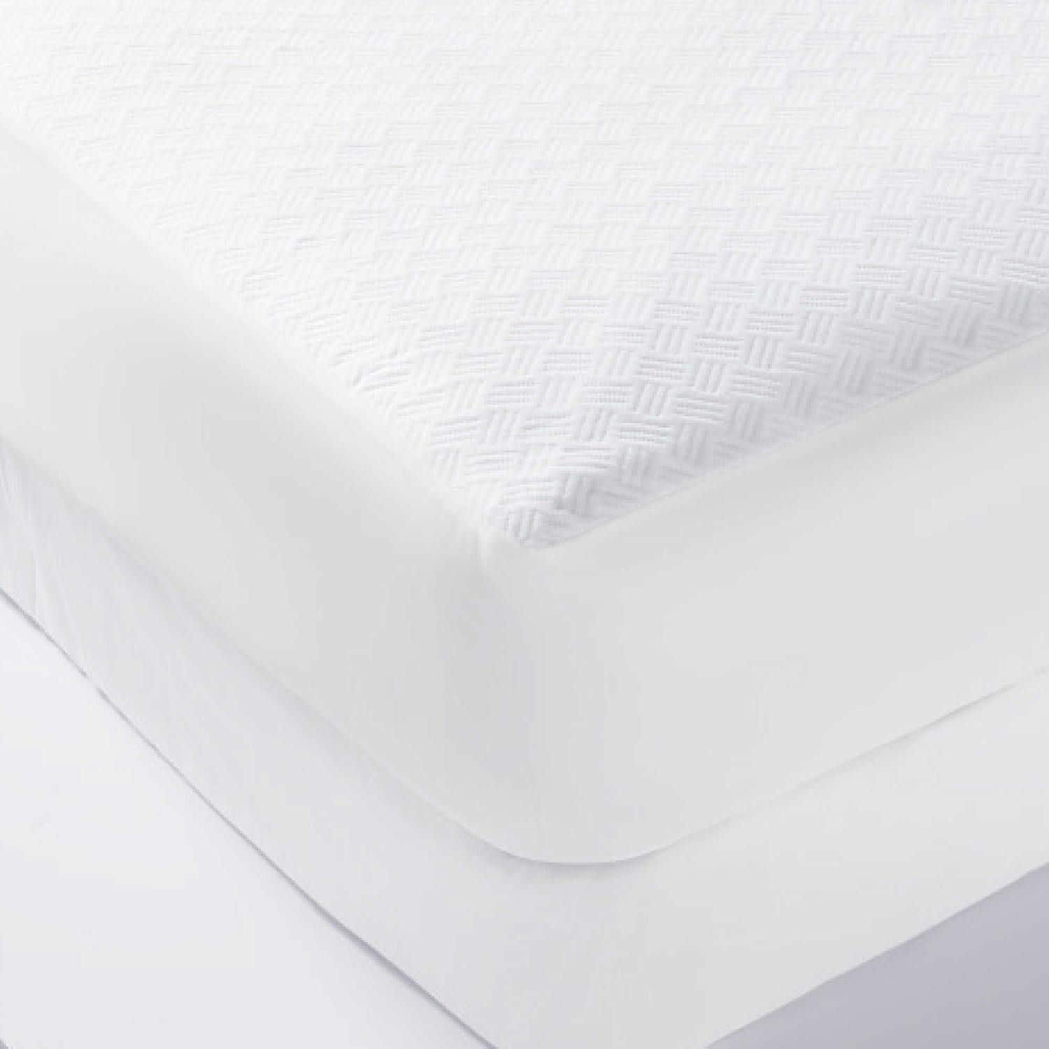 BedCare All-Cotton Allergy Topper Cover, Size: Full, White