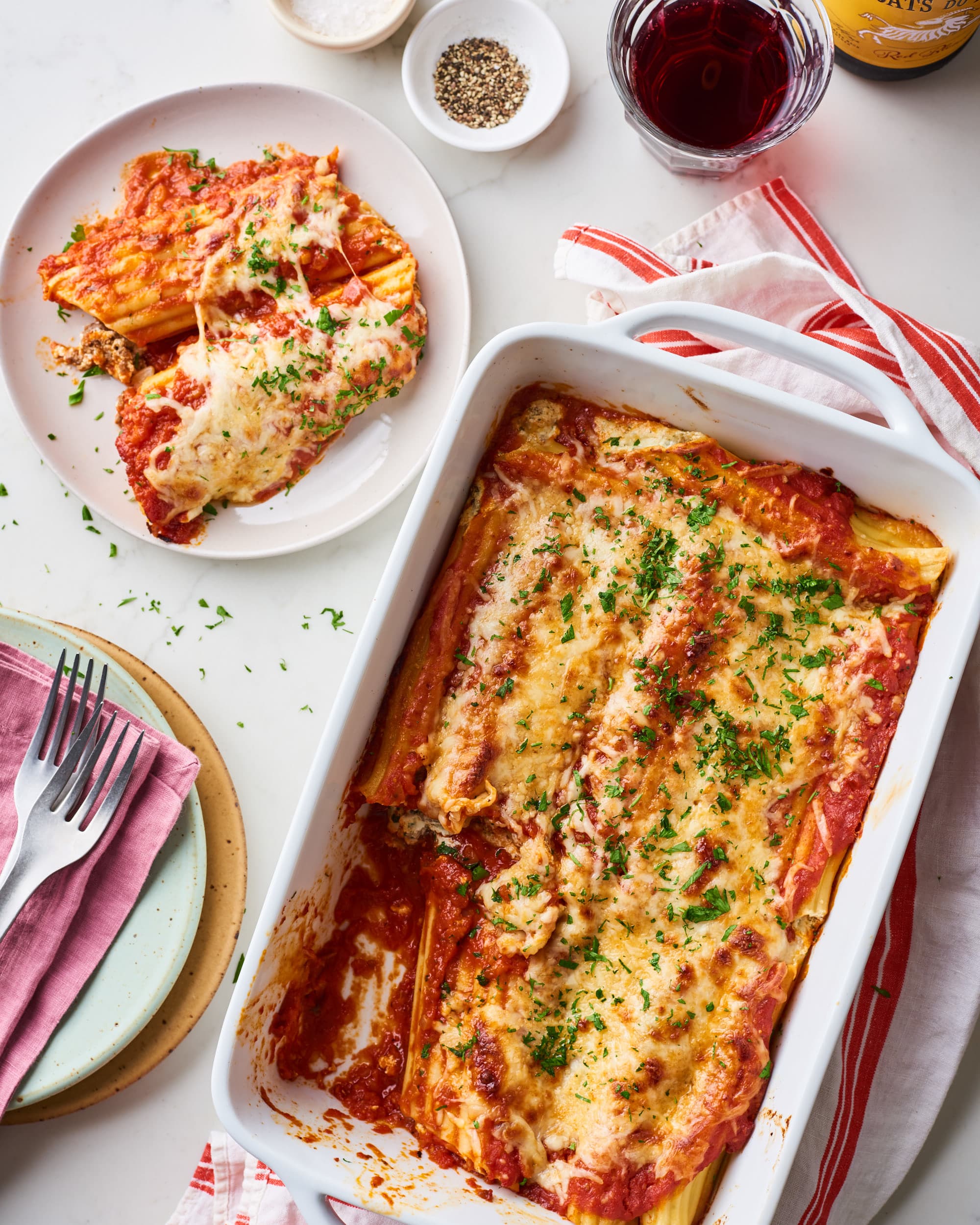 Bakery Junction Exclamation point Beef and Cheese Manicotti | Kitchn