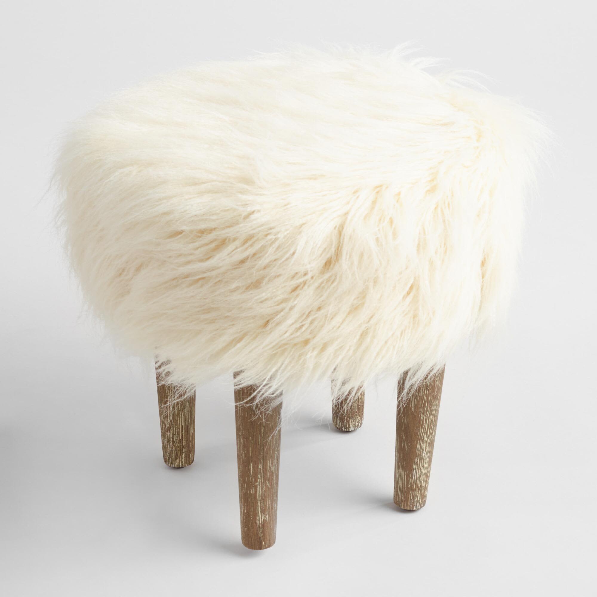 world market faux fur chair