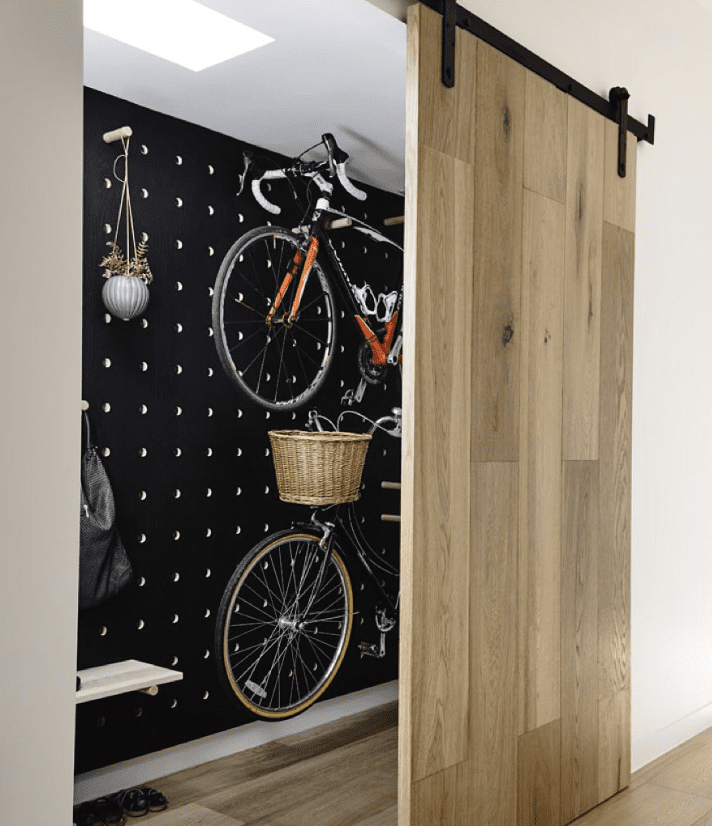 pegboard bike rack