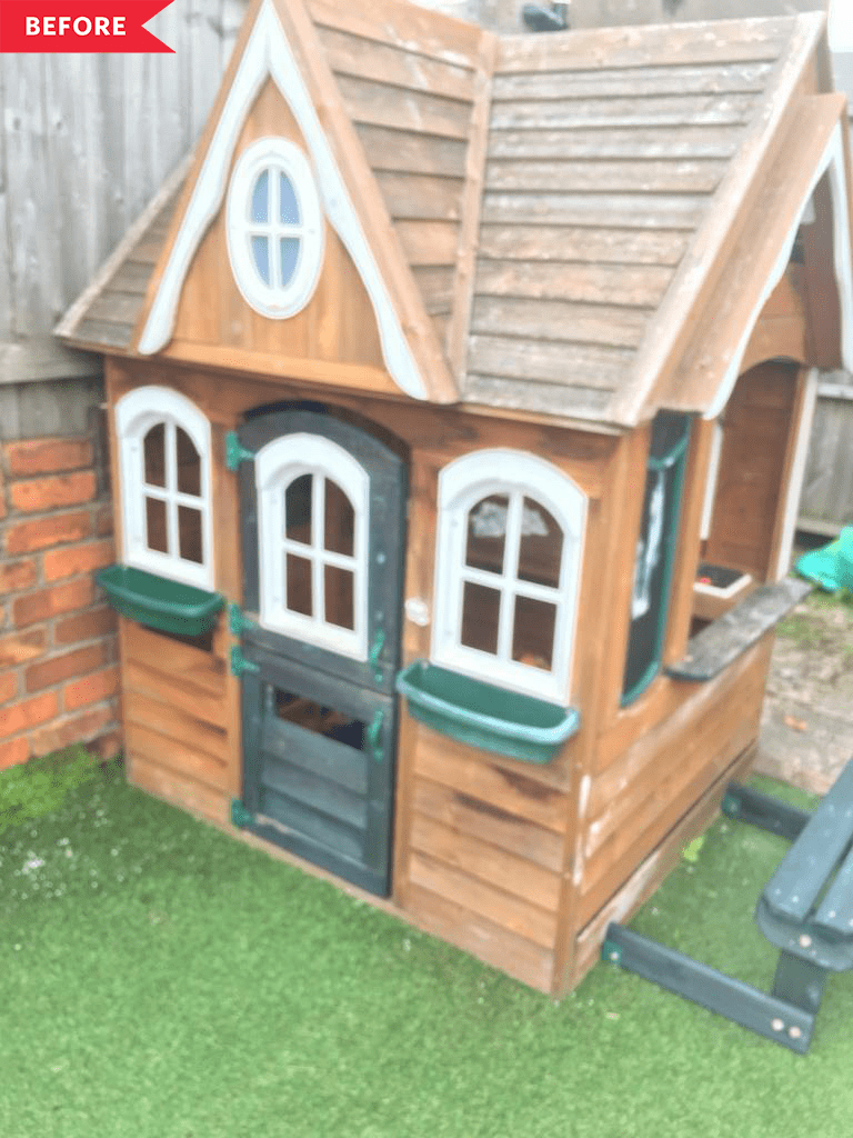 Before and After Charming Kids Playhouse DIY Redo Apartment Therapy