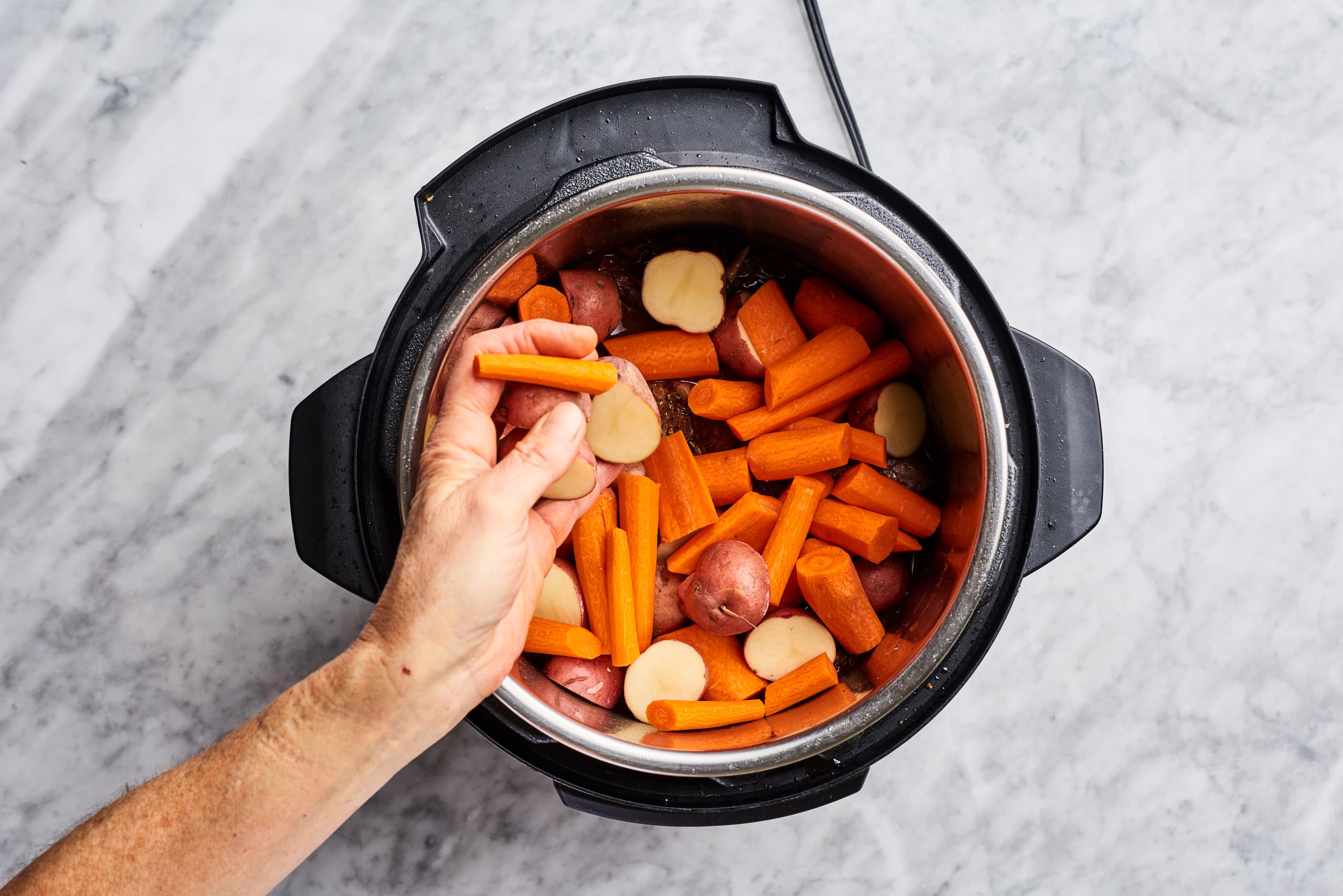 Instant pot pot roast with root vegetables hot sale