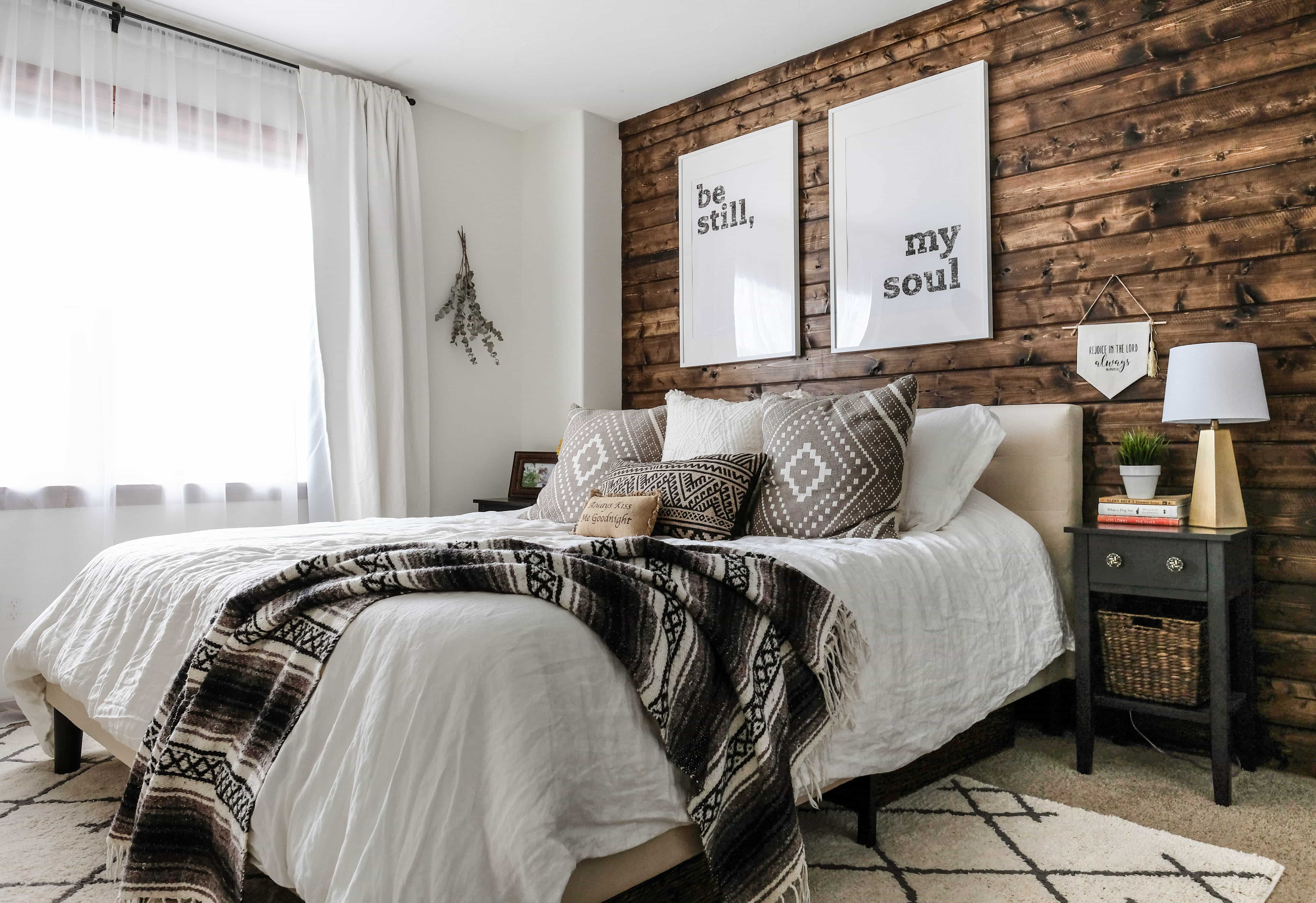 Primary Bedroom with Leather Throw Pillow Accent - Soul & Lane