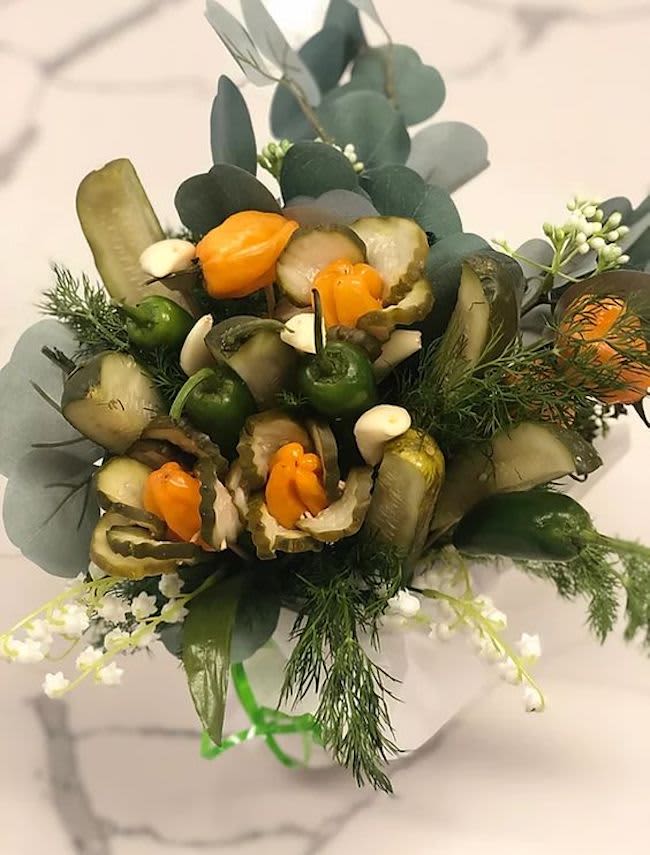 Flowers are old news -- gift someone you love a bouquet of pickles this  Valentine's Day