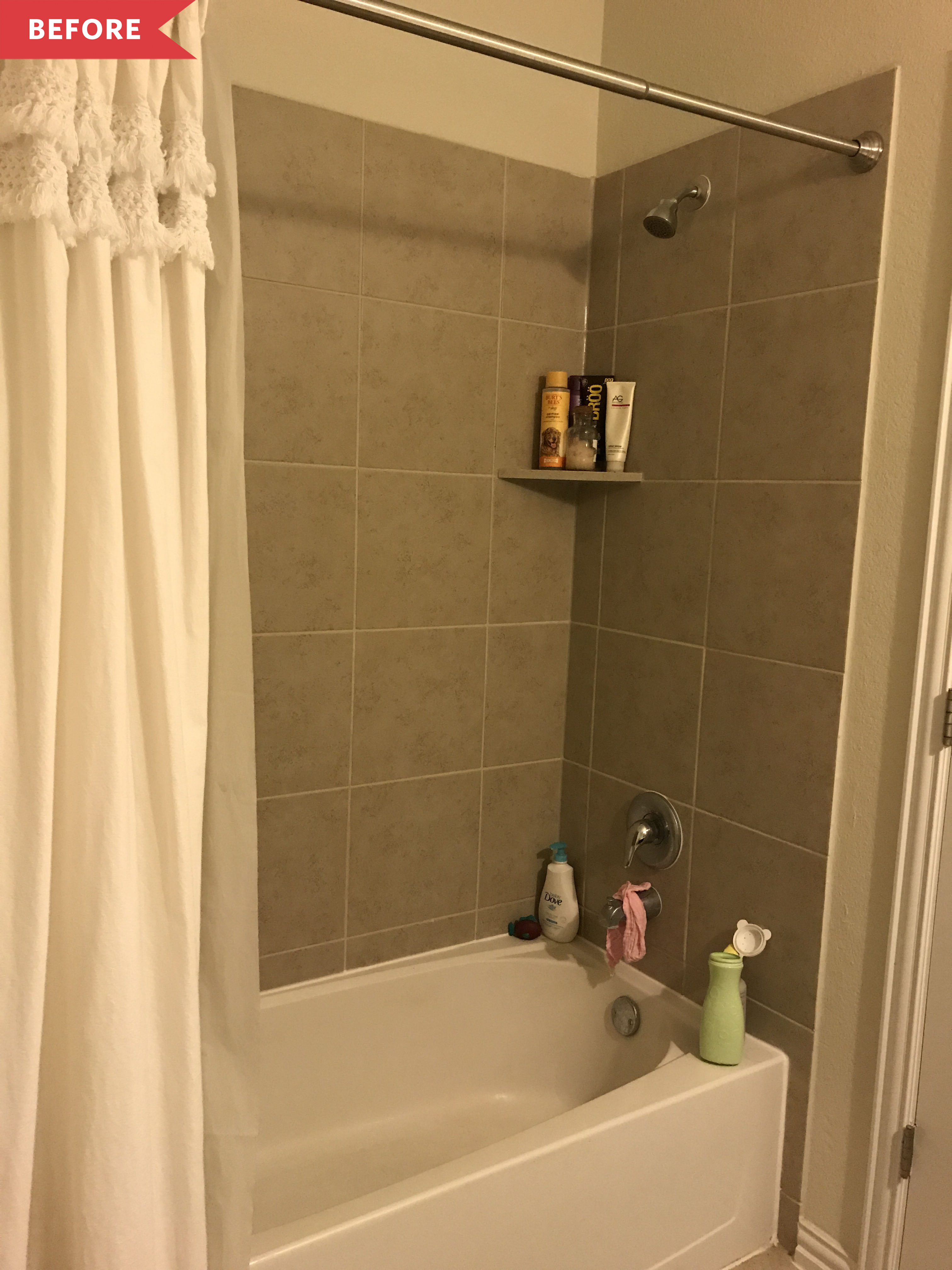 $800 Green, Black, and White Bathroom Redo - Apartment Therapy