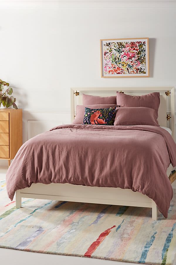 anthropologie linen duvet cover