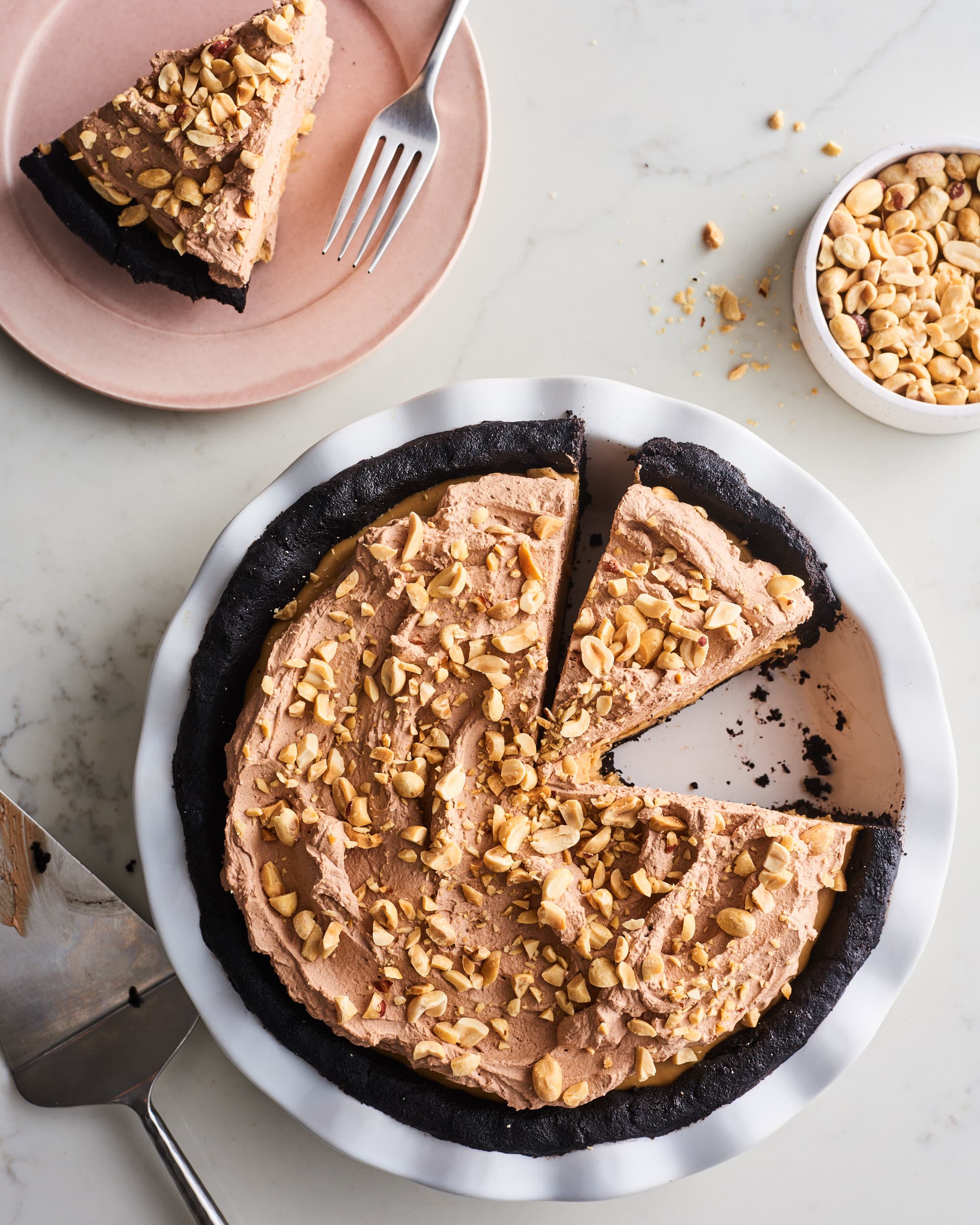 No Bake Peanut Butter Pie With Chocolate Whipped Cream Kitchn