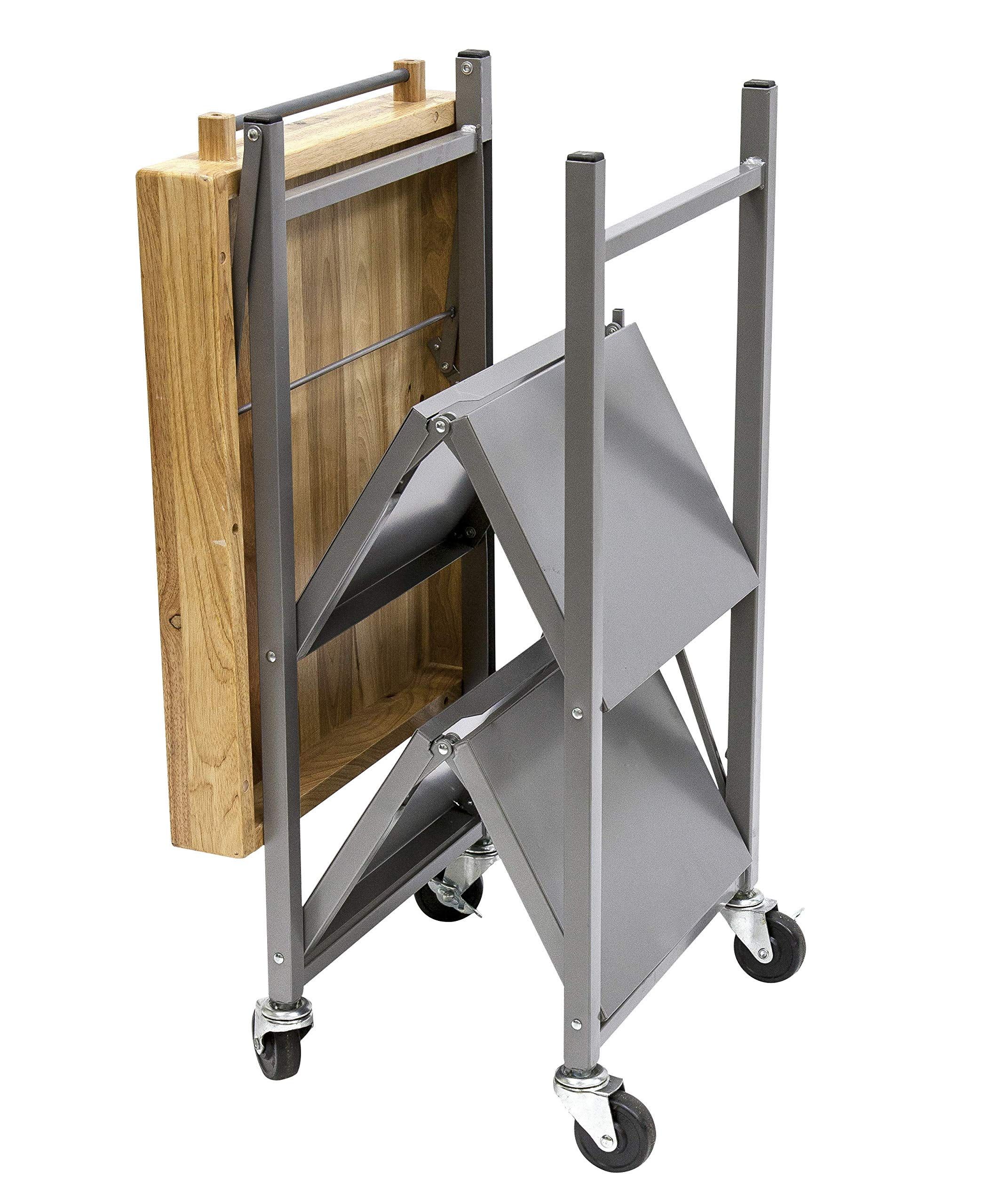 cosco serving cart folding gray on The Best Foldable And No Assembly Furniture Apartment Therapy