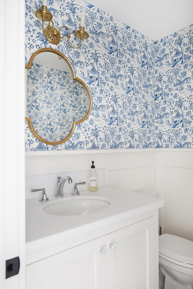 Blue Toile Wallpaper Peel and Stick  EazzyWalls