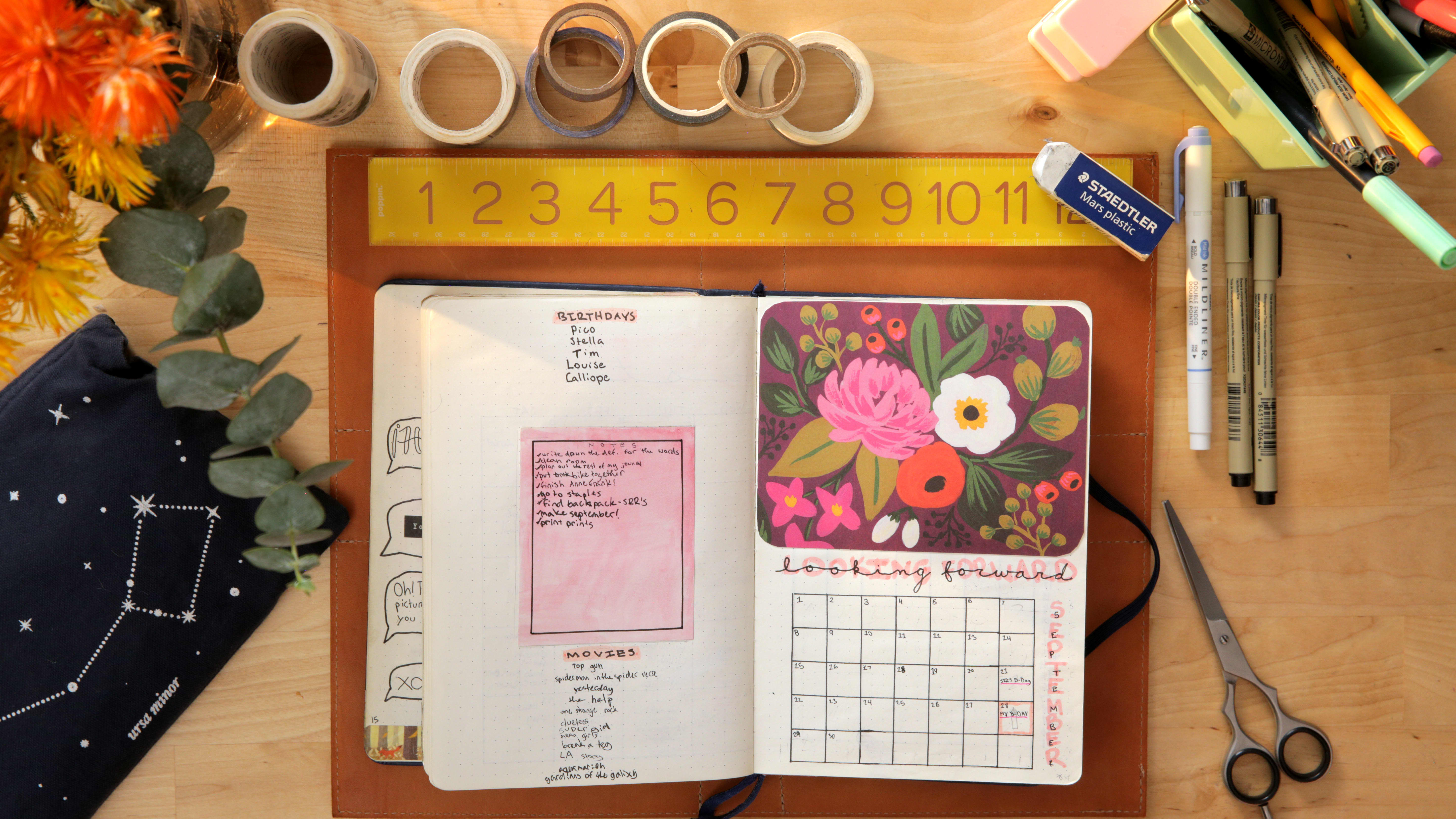 Focused purposeful bullet journal: Set up for a new year- Space