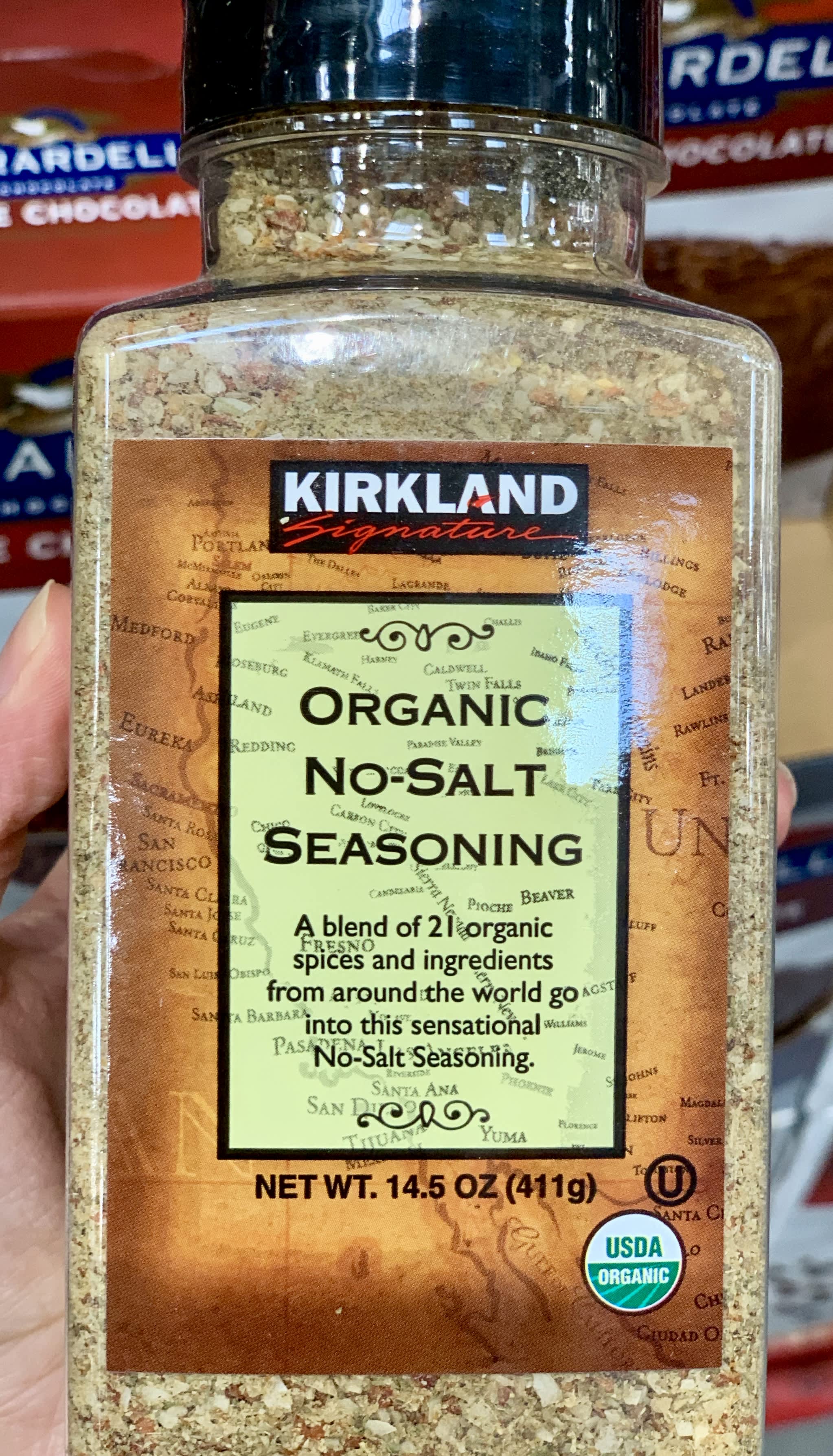 Kirkland Signature Organic No- Salt Seasonin, 14.5 Ounce, Pack of 2 14.5  Ounce (Pack of 2)