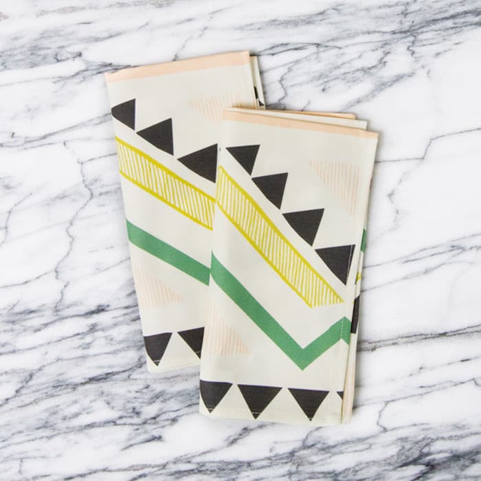 Patterned Napkins For a Little Flash: Geometric & Patterned Napkins from A Sunny ...