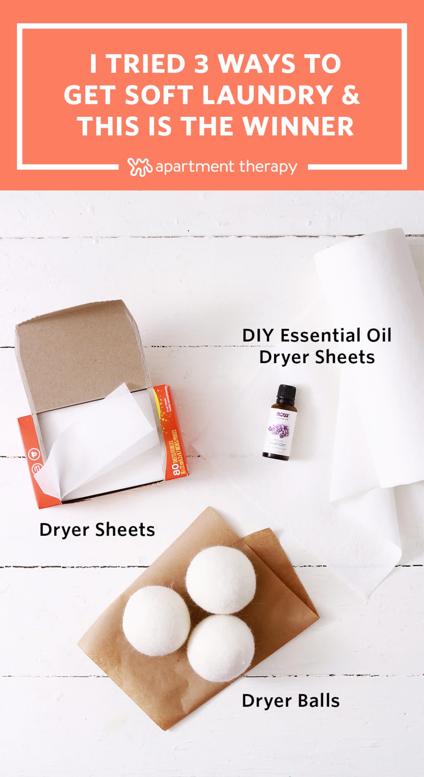 I Compared Dryer Sheets Vs Dryer Balls Vs A Diy Hack Apartment Therapy
