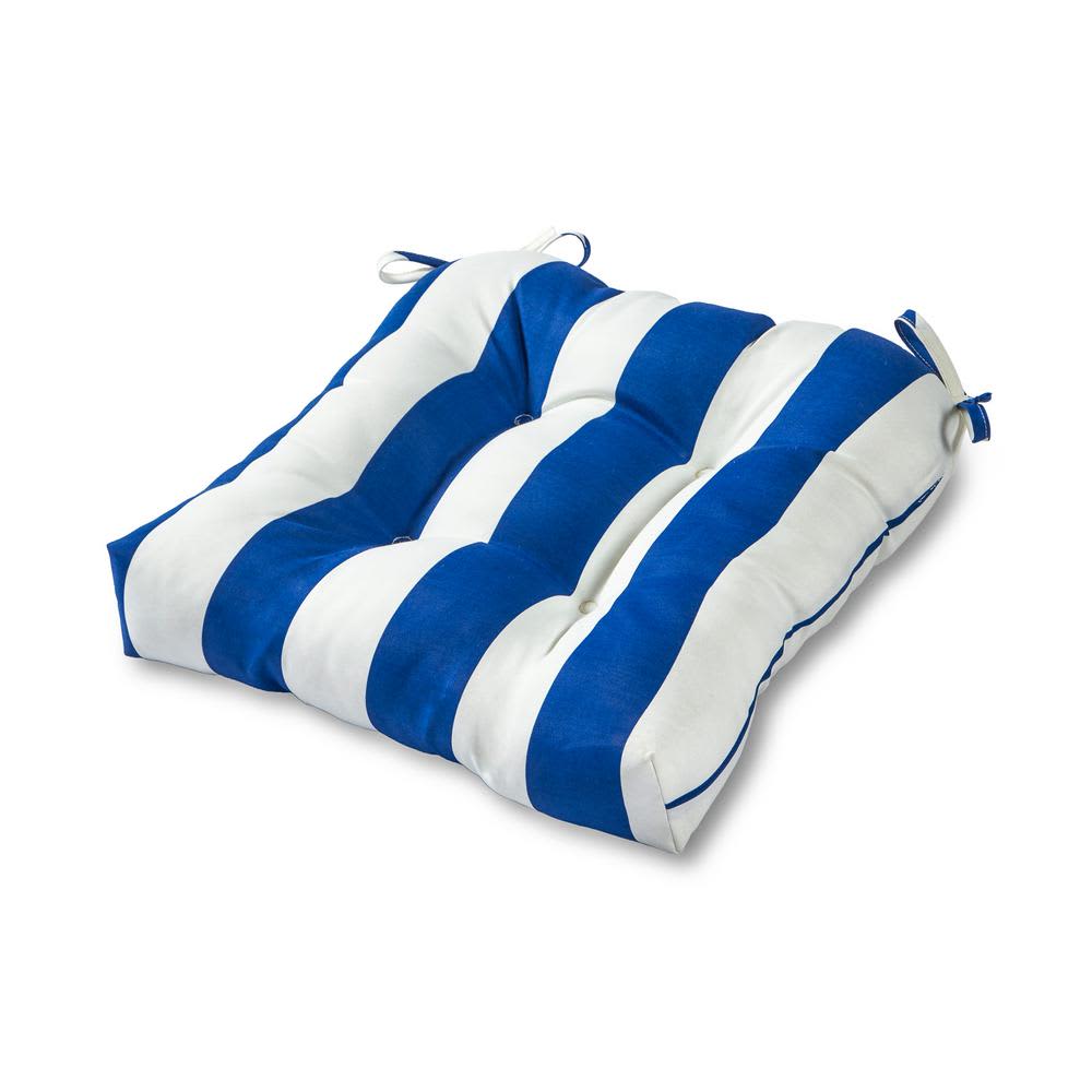 The Cabana Stripe Palms Pillow, Blue