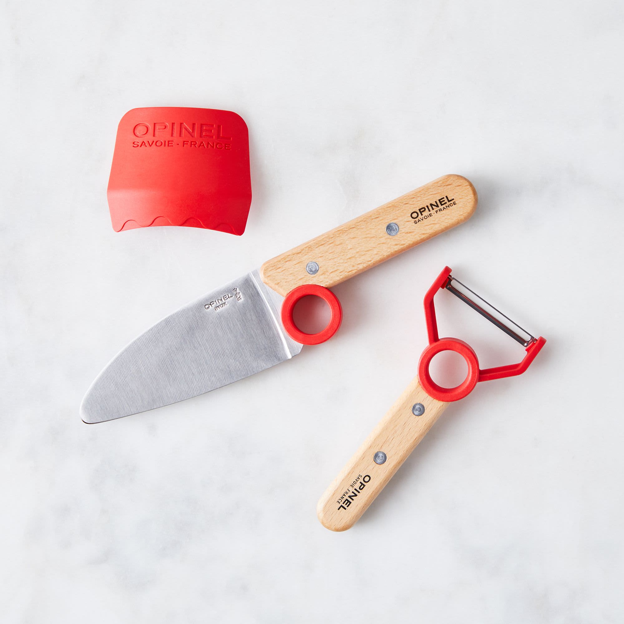 Opinel Le Petit Chef Knife Set & Kids' Apron, Beechwood