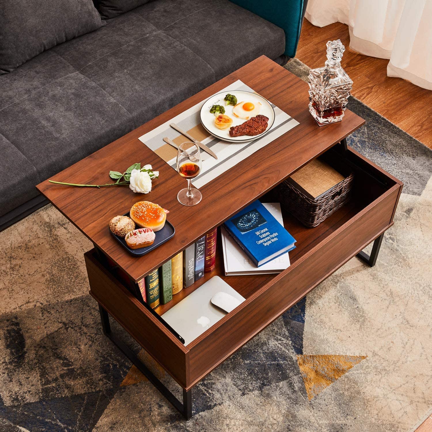 coffee table to standing desk