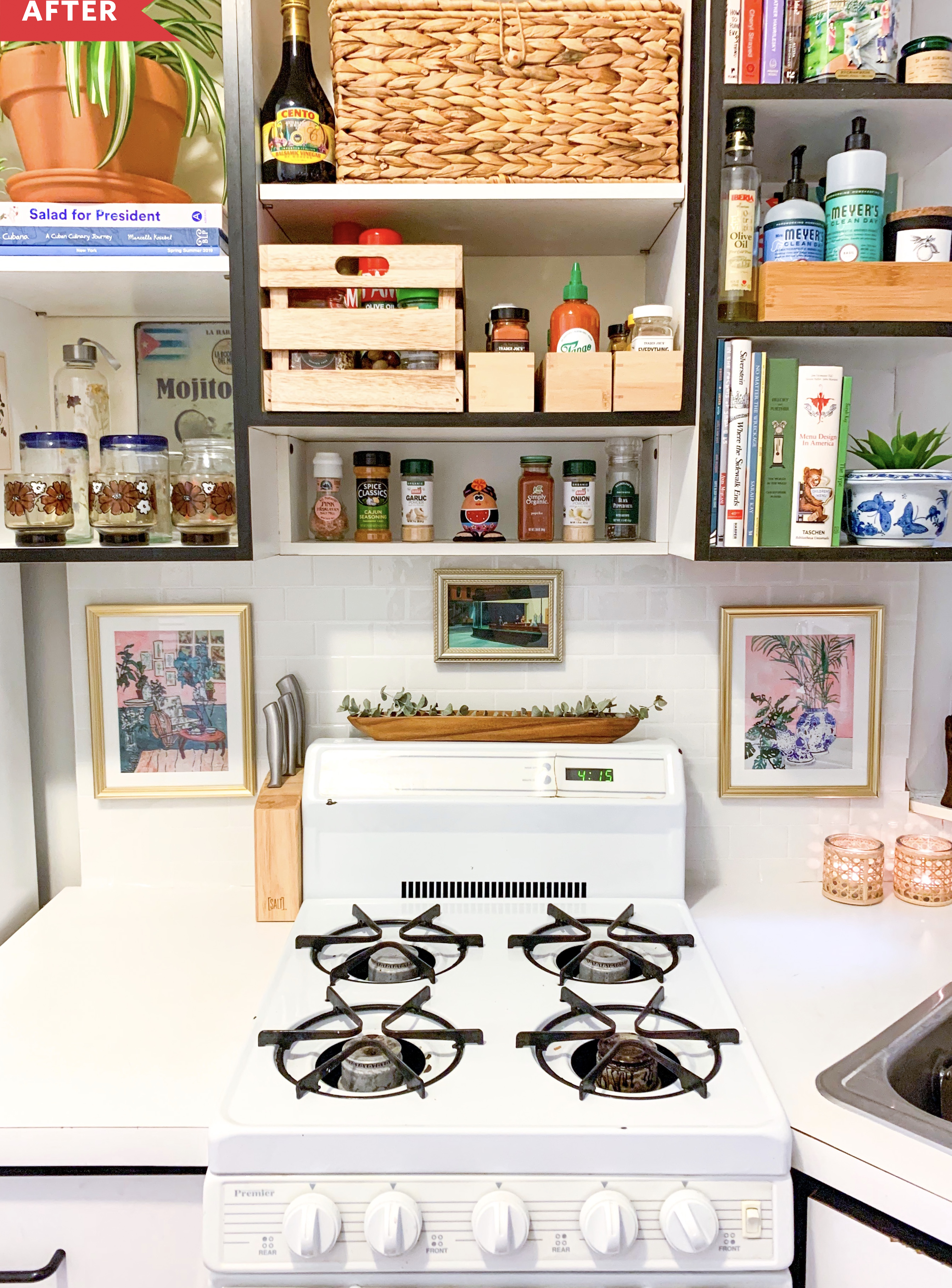 Rental Kitchen Makeover - Open Shelving Ideas | Kitchn