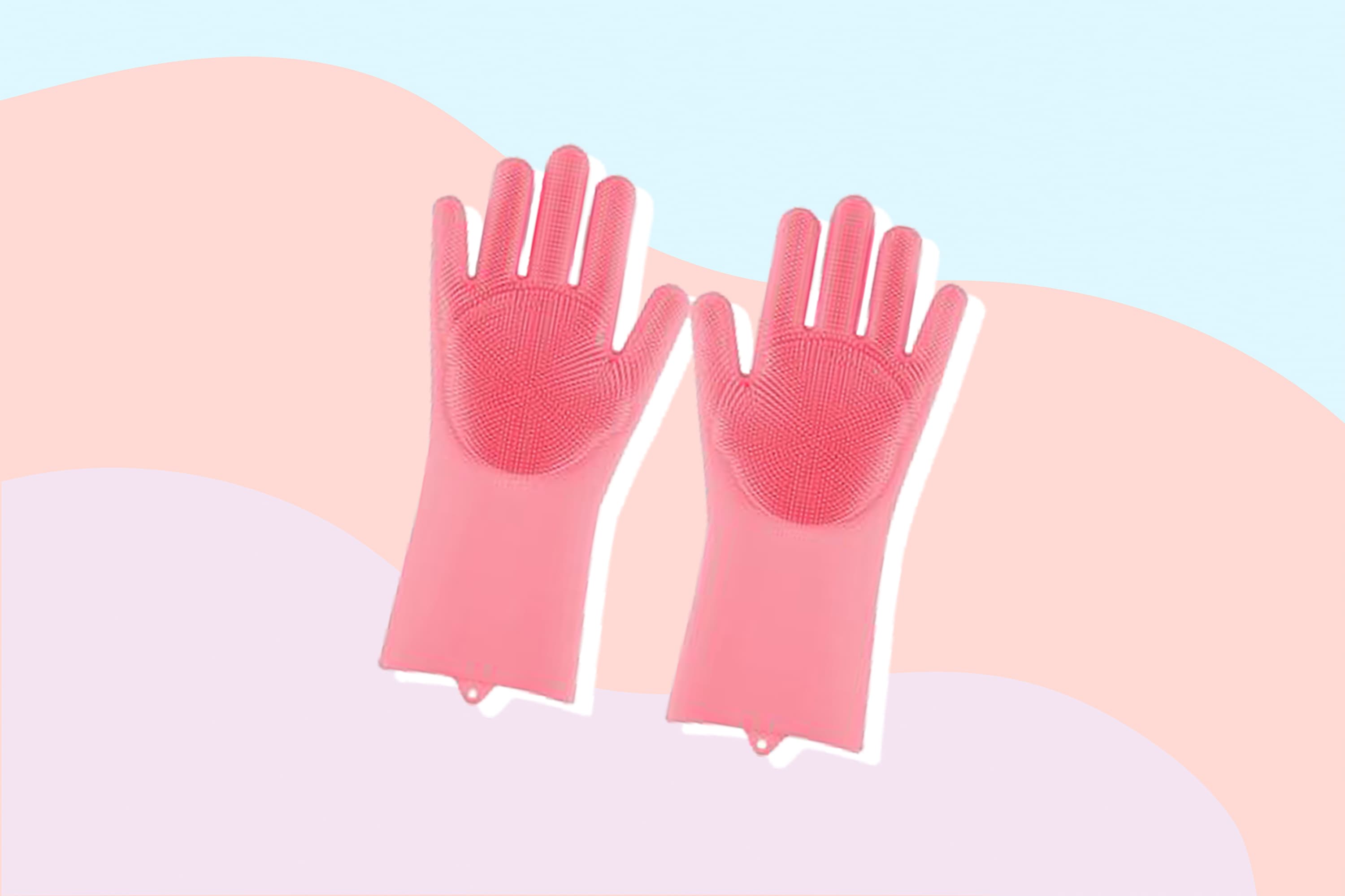 Pink Dishwashing/Cleaning Gloves       I'M TOO PRETTY TO CLEAN 