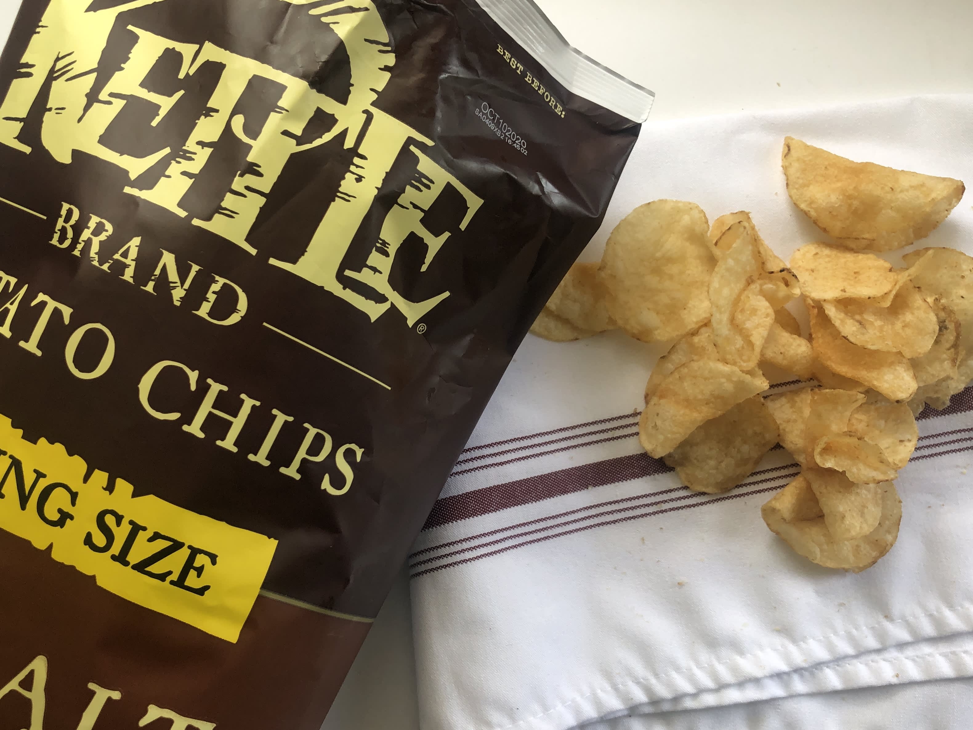 Kettle chips are cooked in batches and take longer to . 