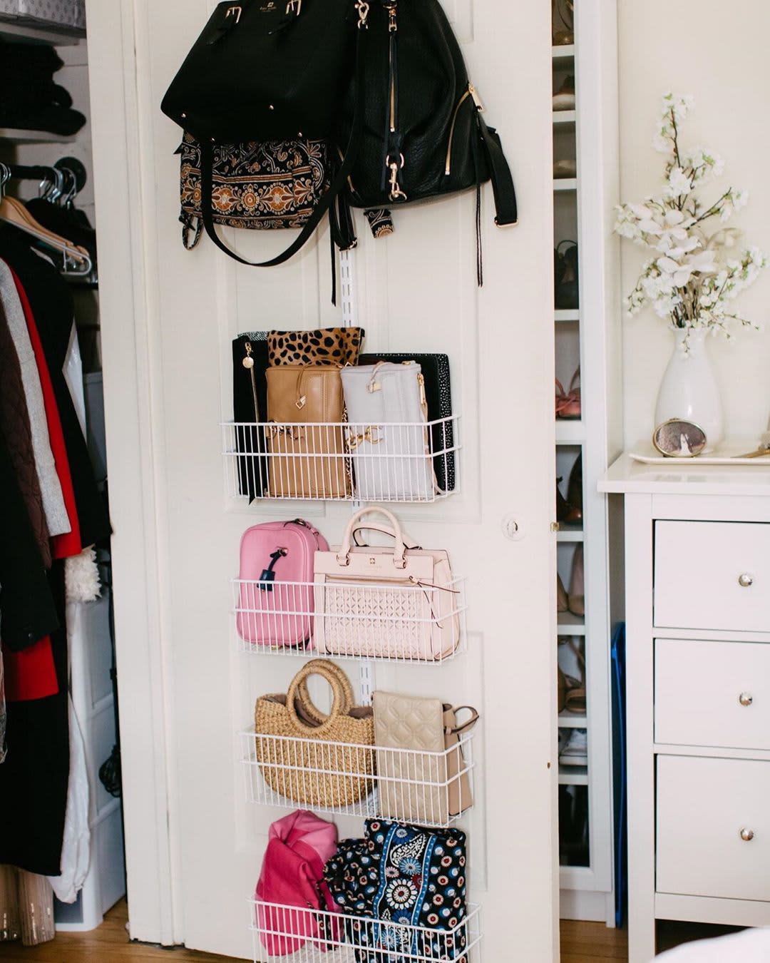 How To Organize Purses In Closet / Bedroom Diy Bag Organizer Novocom ...