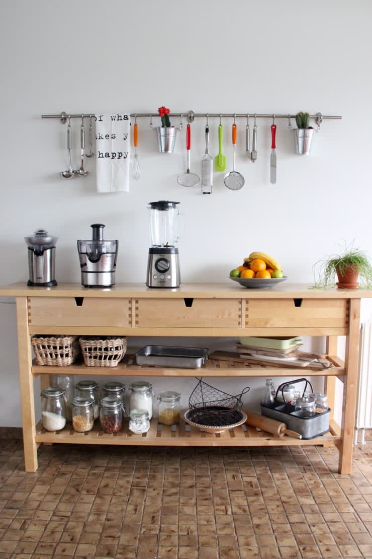 simplehuman 9 inch pull-out cabinet organizer  Ikea kitchen storage, Small  kitchen hacks, Tiny house kitchen
