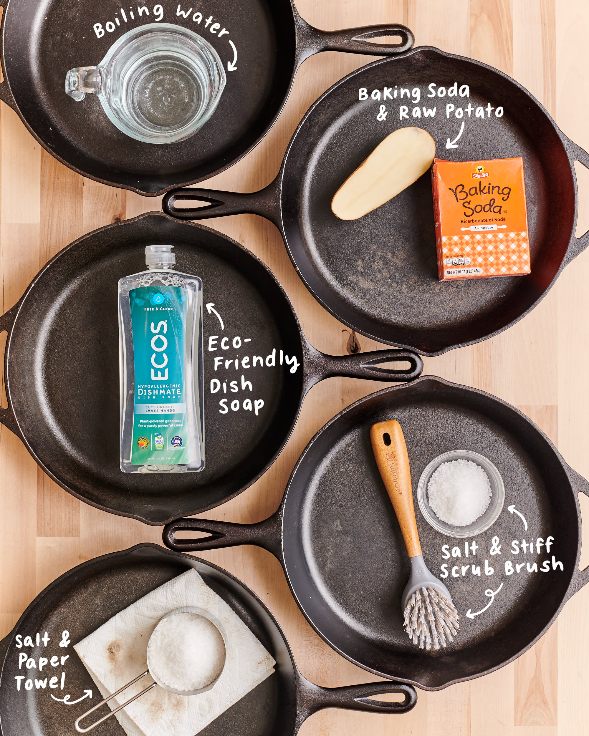 How to Clean a Cast Iron Skillet - Pinch of Yum