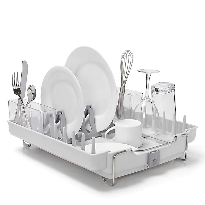 Large Kitchen Dish Drainer Cutlery Washing Holder Plates Bowls Utensils Dry Rack